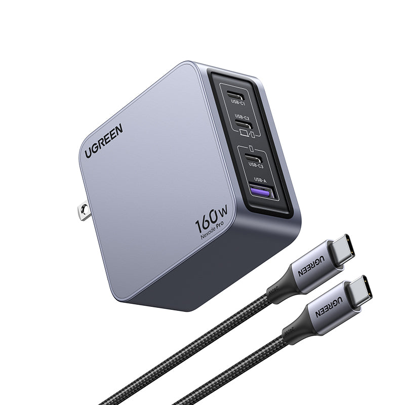 Chargeur rapide Nexode Pro USB-A + 3 * USB-C 160 W GaN Tech
