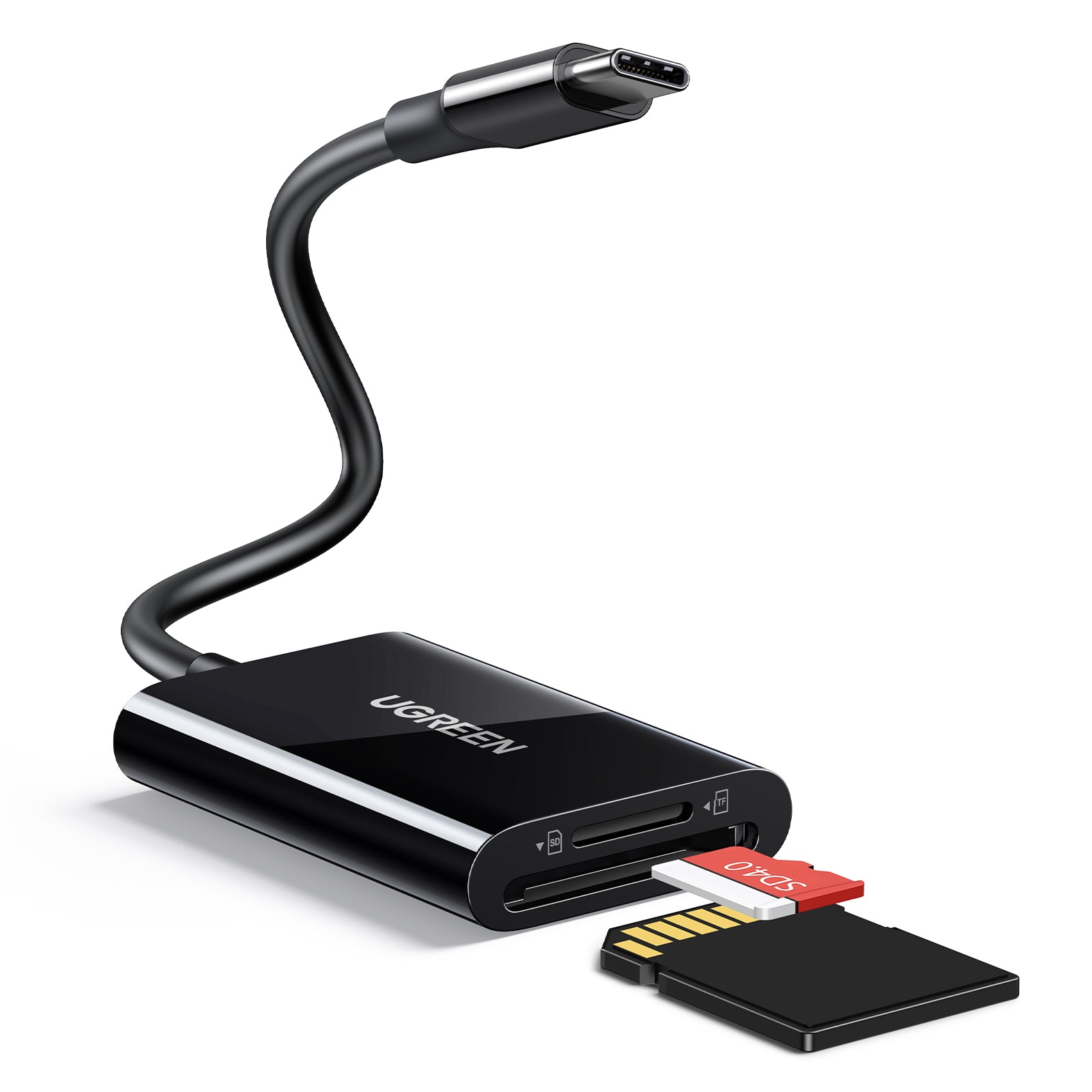 USB-C 3.1 Card Reader For TF/SD - Black