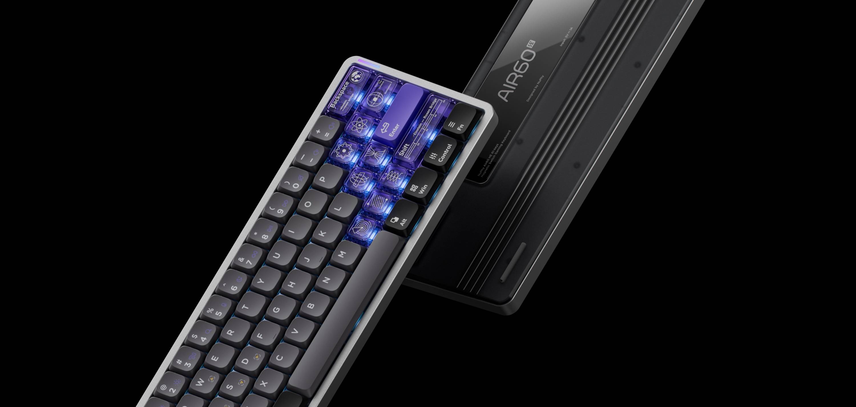 Air60 HE - Silver - Low Profile Magnetic Jade PRO