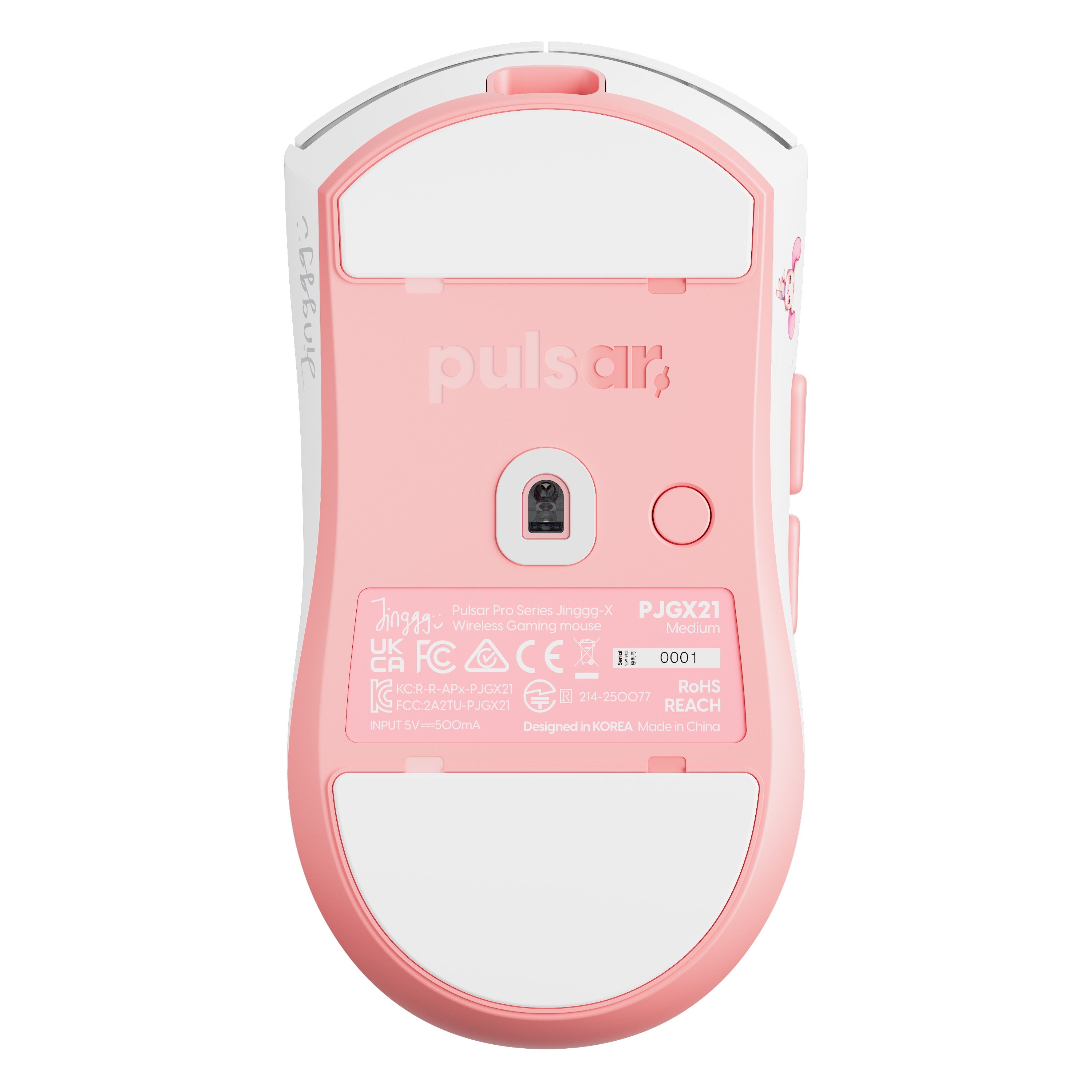 Pulsar Pro Series Gaming Mouse Jinggg-X Medium White
