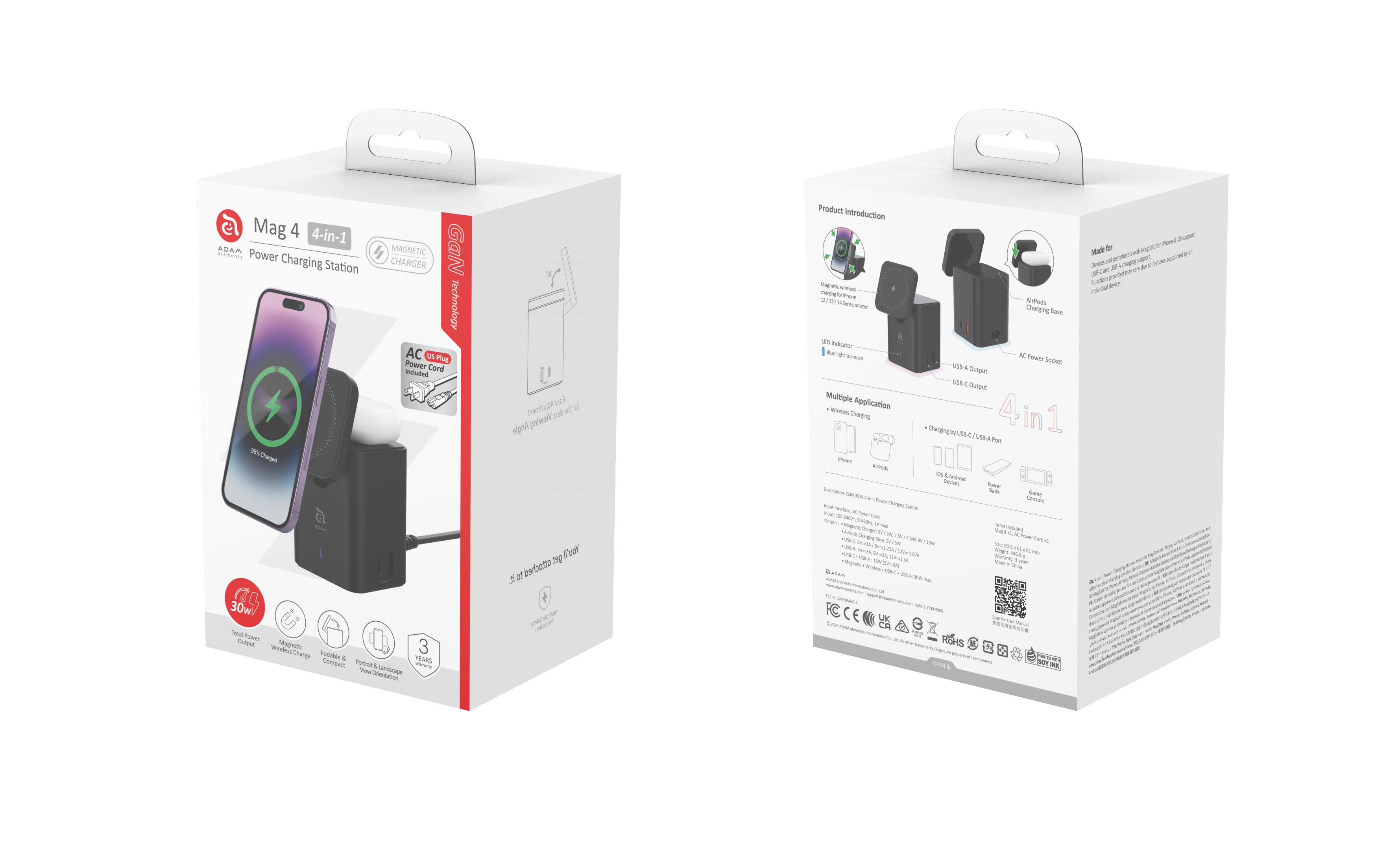 Mag 4 (US) - 30W GaN 4-in-1 Power Charging Station - BK