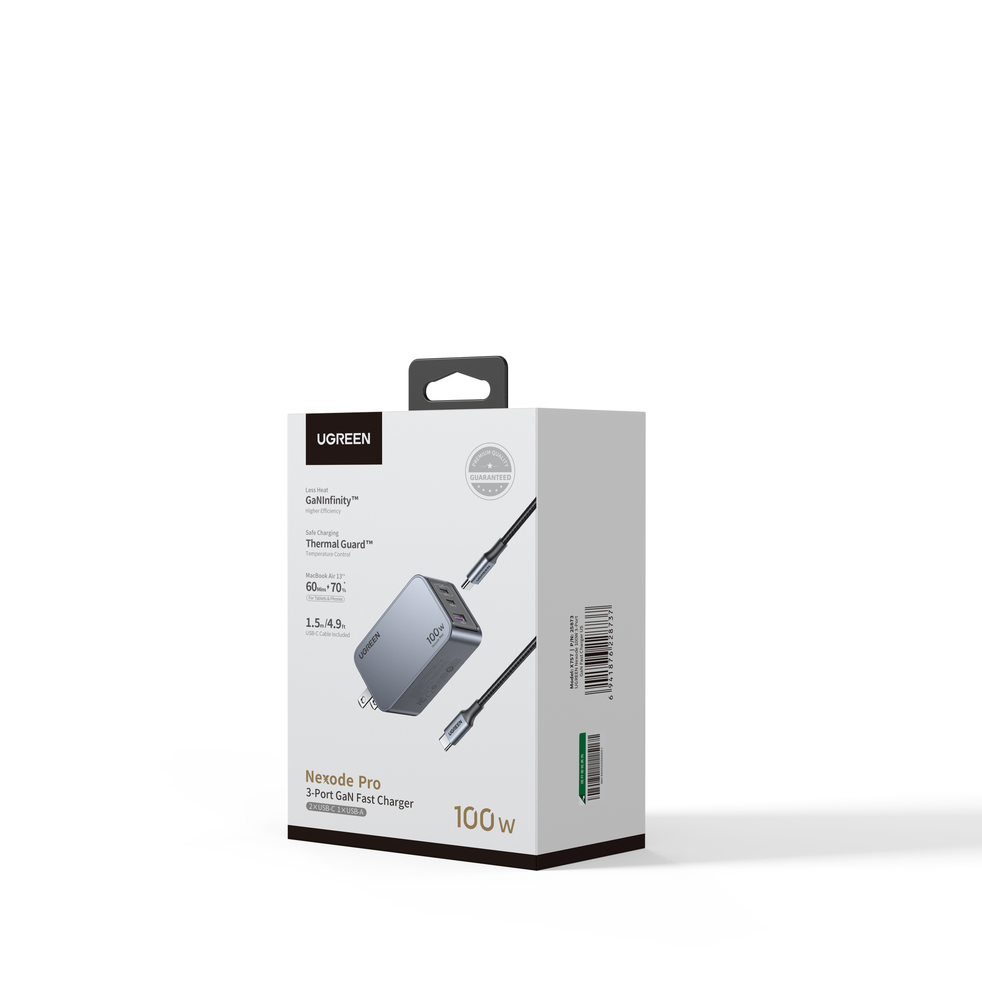 Nexode Pro USB-A+2*USB-C 100W GaN Tech Fast Charger