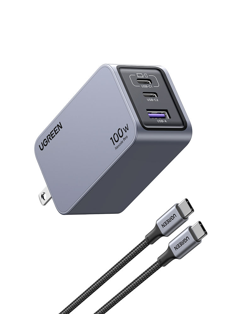 Nexode Pro USB-A+2*USB-C 100W GaN Tech Fast Charger