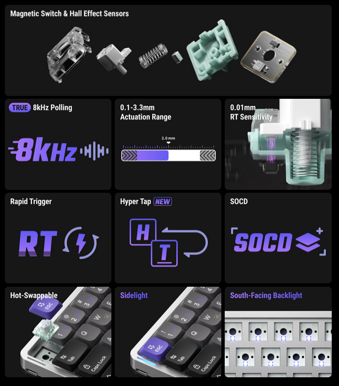 Air60 HE - Silver - Low Profile Magnetic Jade
