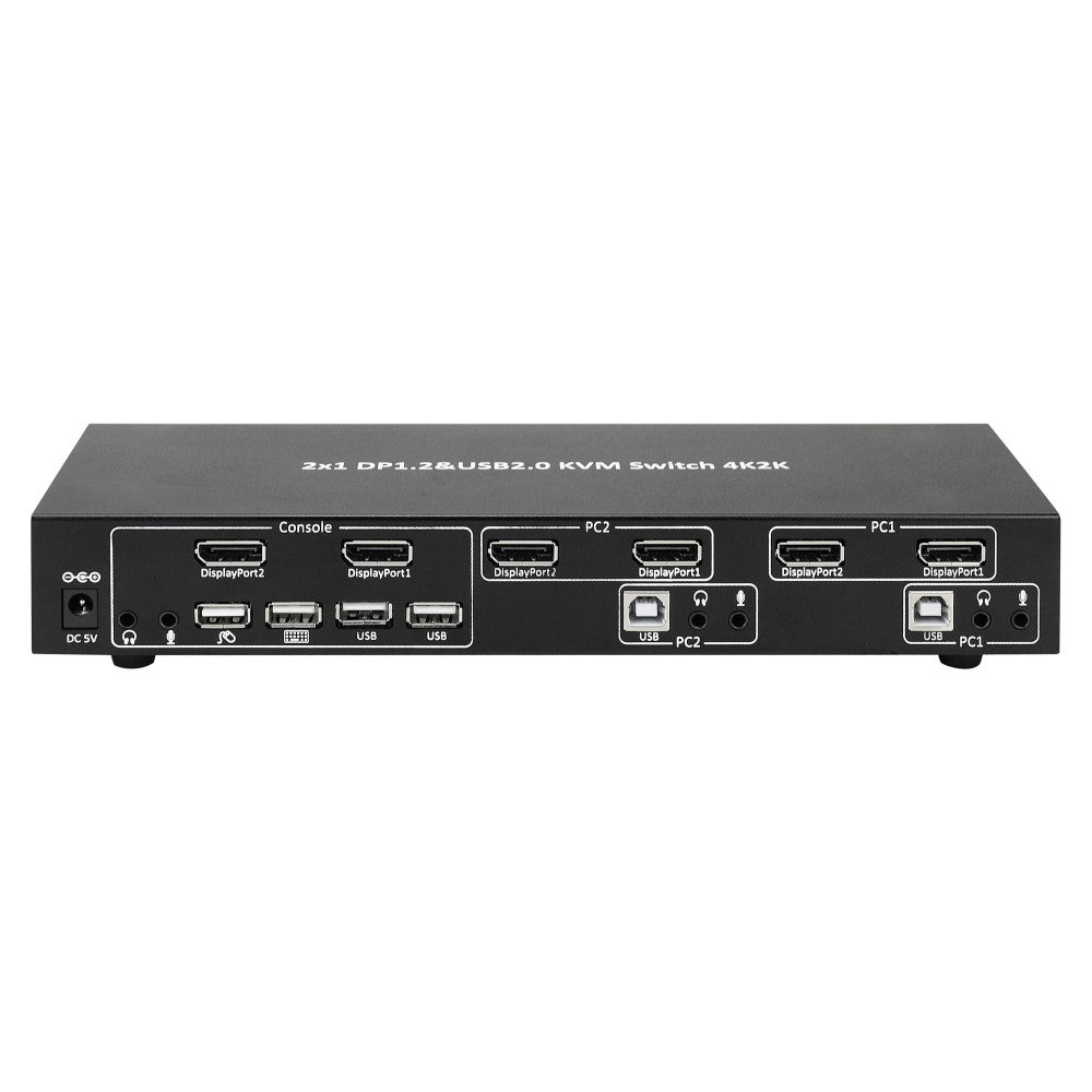 Commutateur KVM double écran DisplayPort1.2 à 2 ports