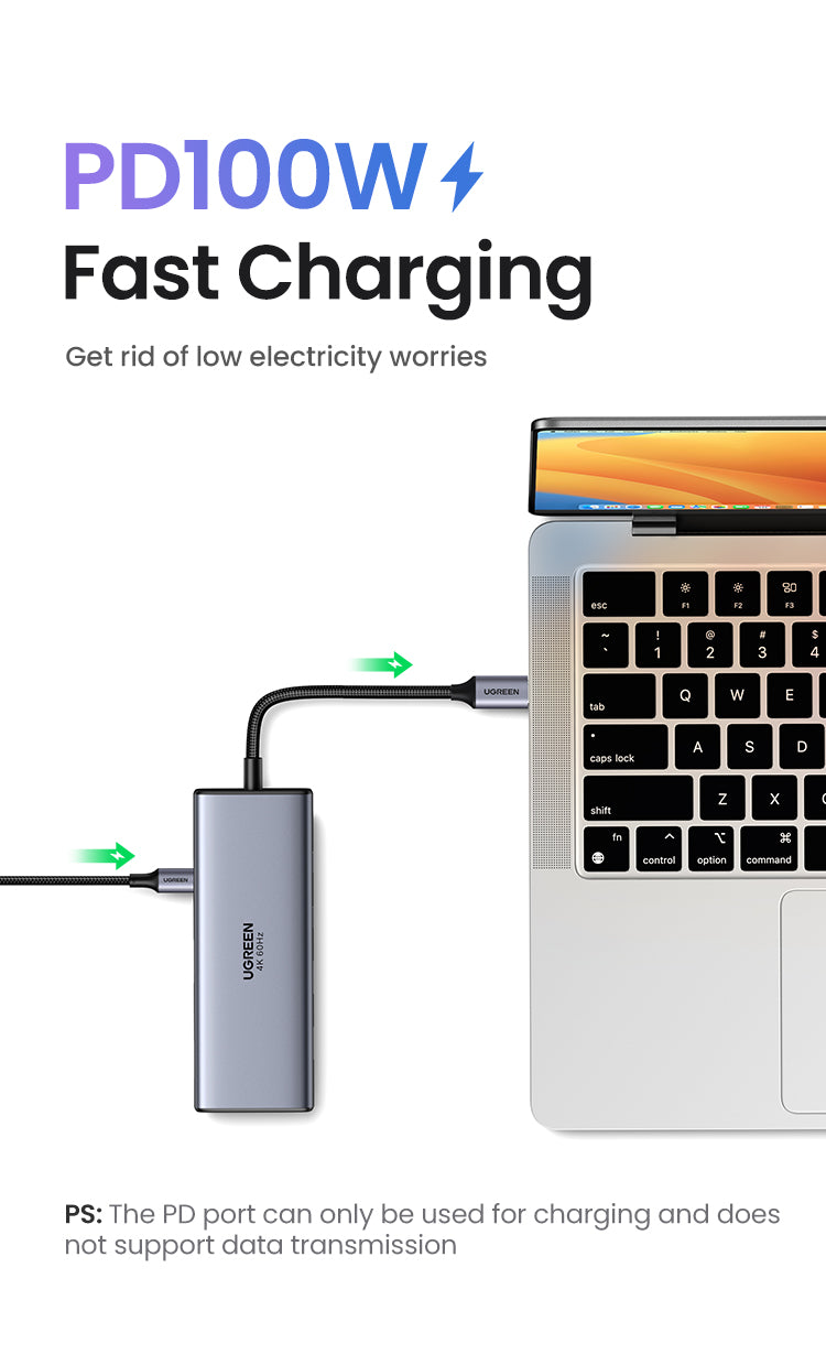 Station d'accueil USB C - 2 ports HDMI (4K à 60 Hz) / 2 ports USB-A 3.2+2 / 2 ports USB-C 3.2+PD (100 W)