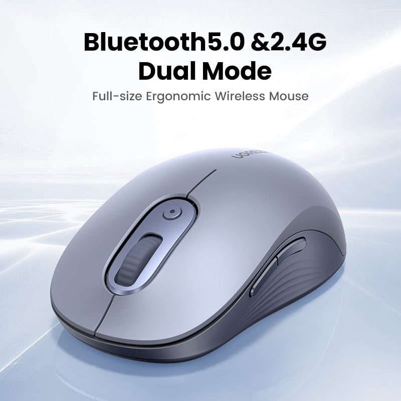 Souris compacte sans fil et Bluetooth 2,4 GHz - Grise