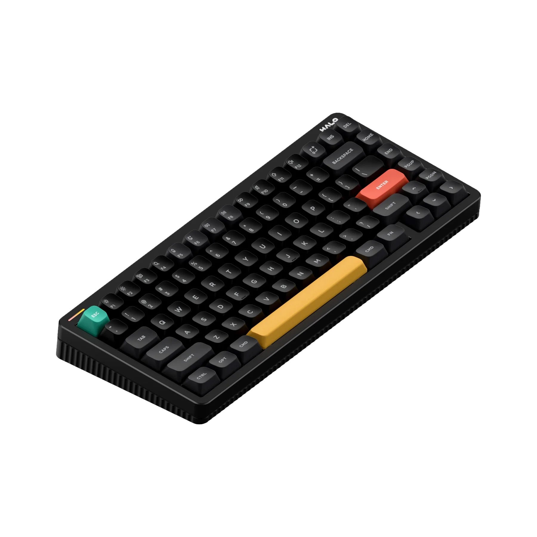 Halo75 V2 IO - Noir Obsidienne - Switches Blush