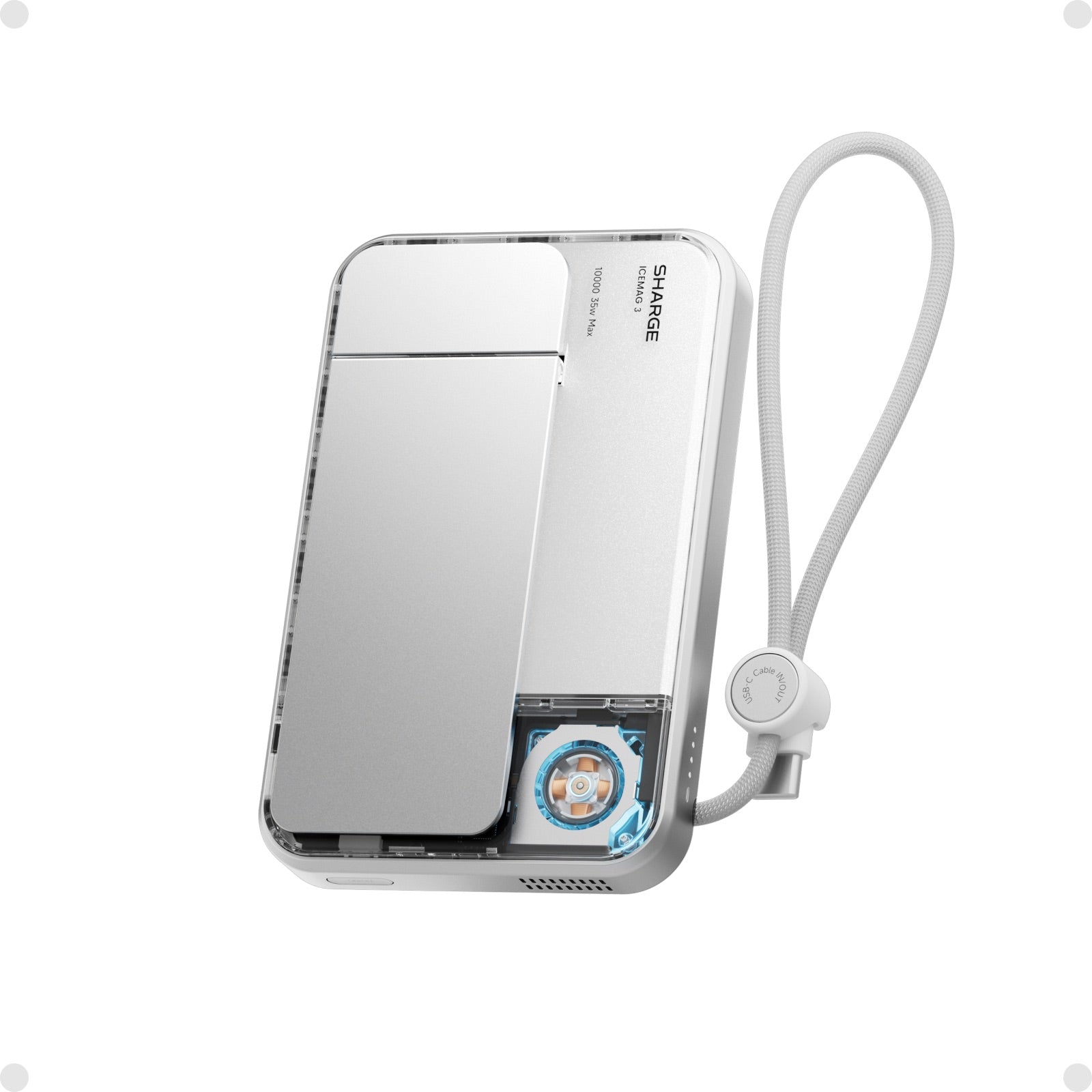 ICEMAG3 - Batterie externe 25 W 10 000 mAh - Blanche