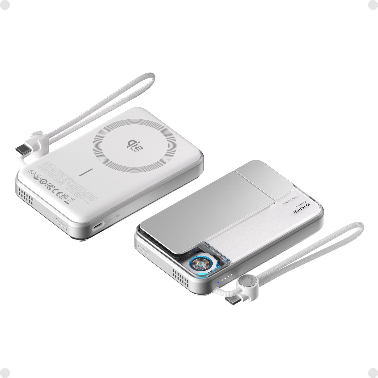 ICEMAG3 - Batterie externe 25 W 10 000 mAh - Blanche