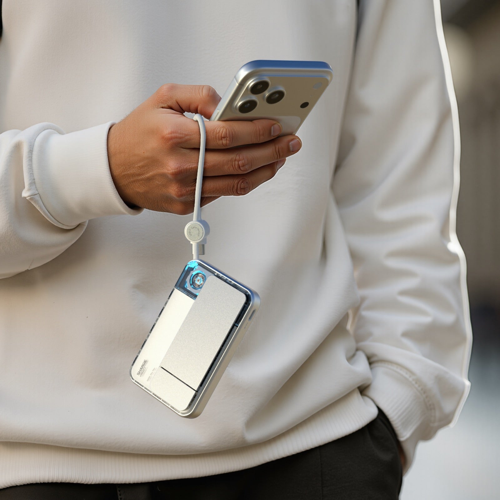 ICEMAG3 - 25W 10000 mAh Power bank - White