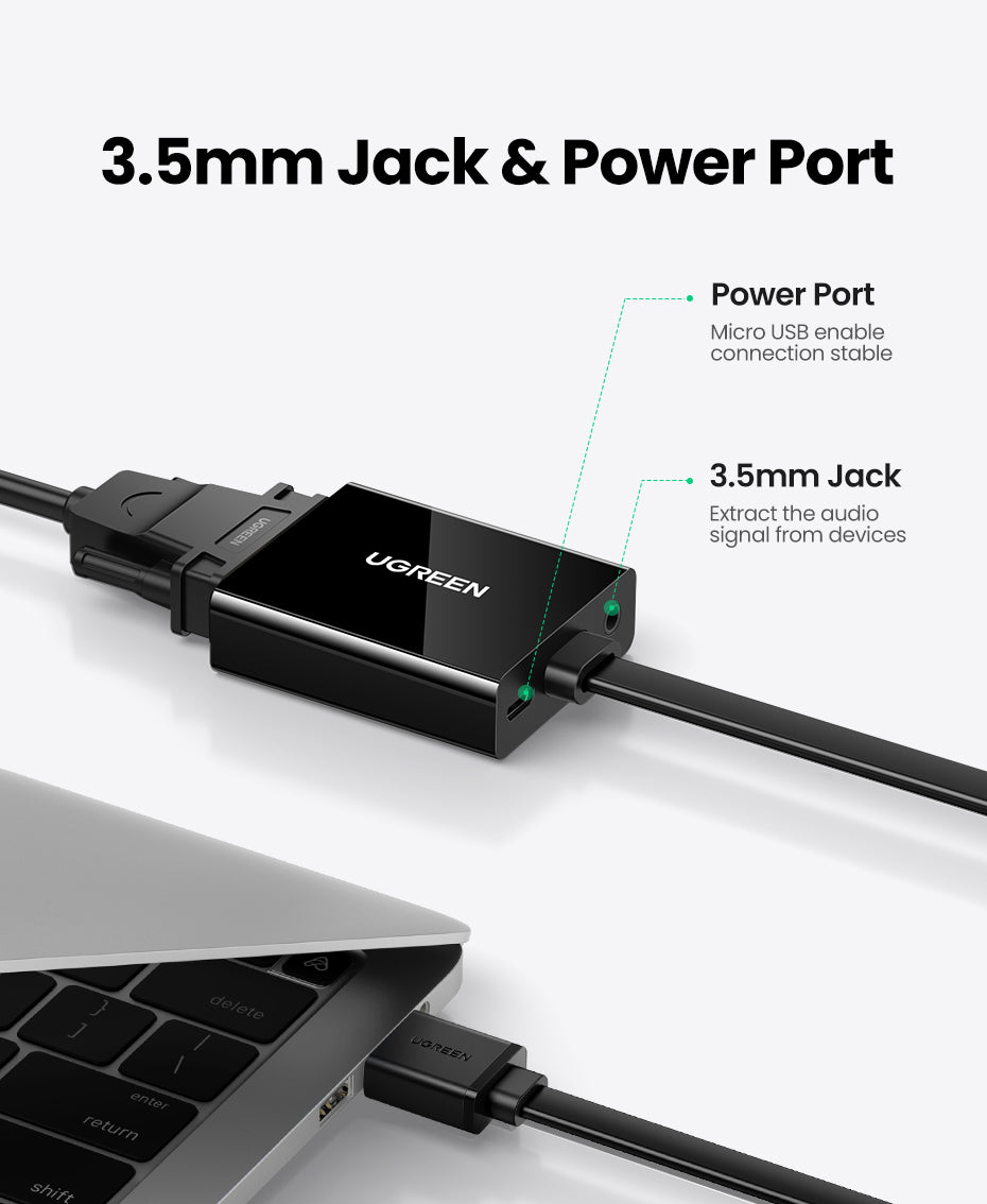 UGREEN HDMI to VGA Converter with Audio