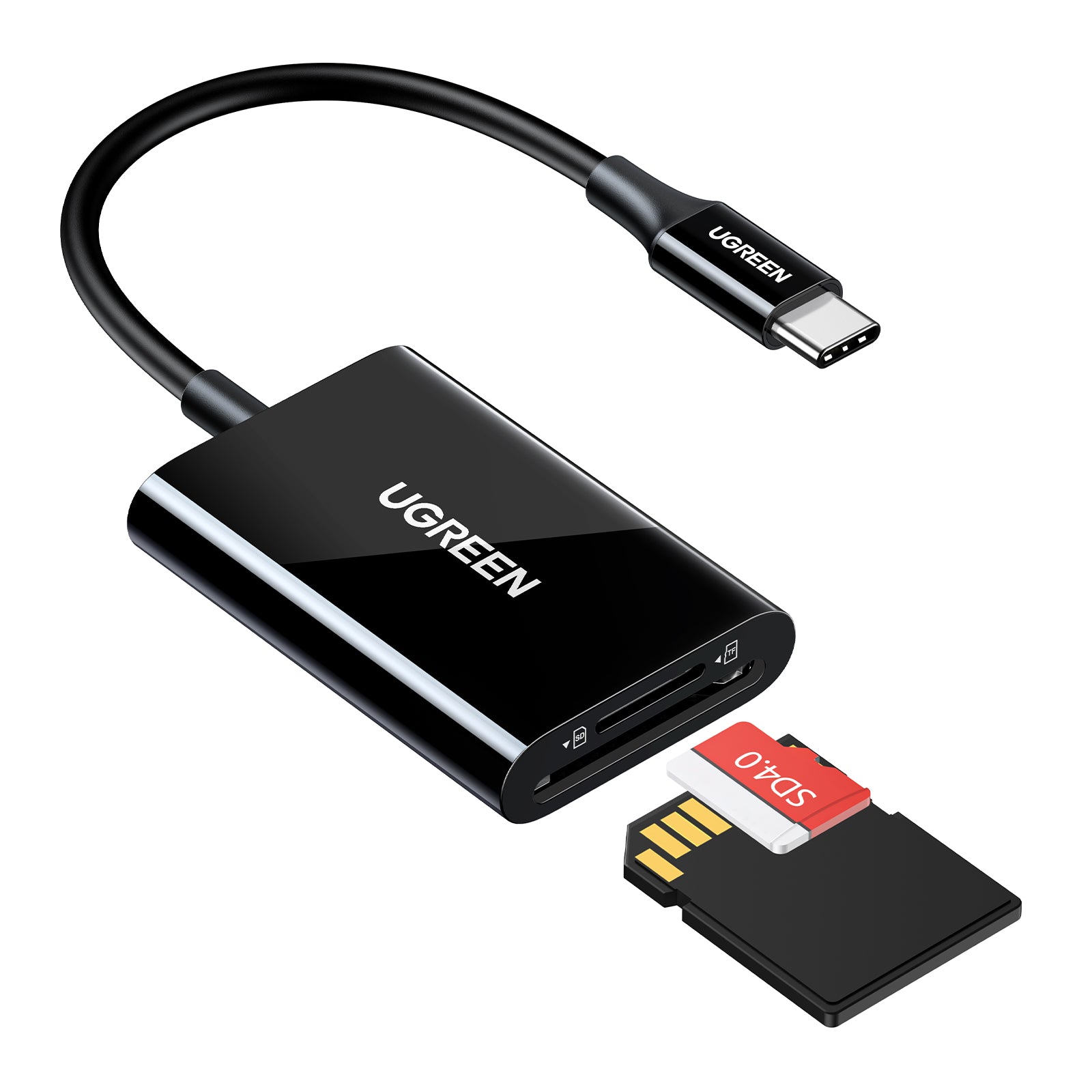USB-C 3.1 Card Reader For TF/SD - Black