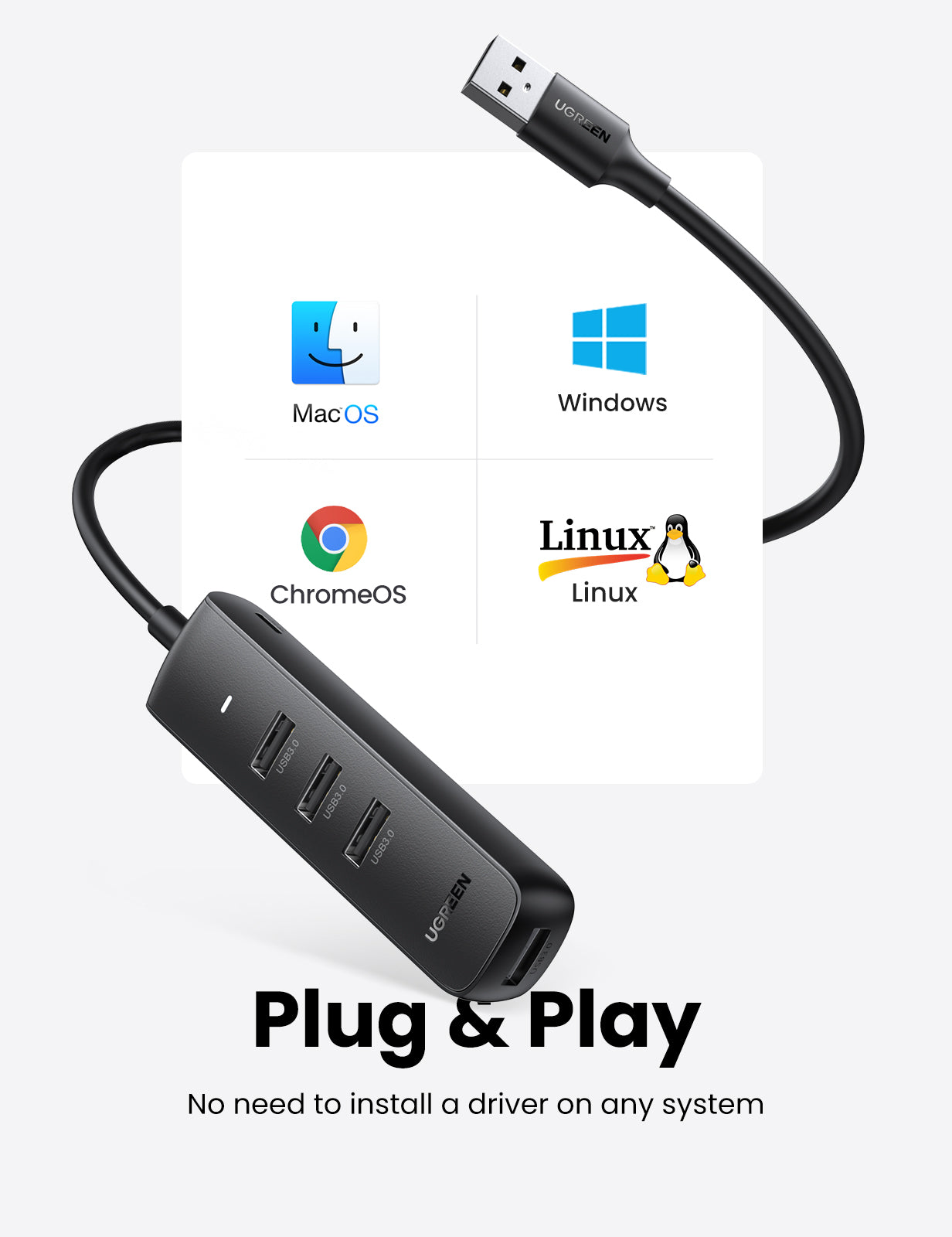 USB 3.0 Hub - 4x USB-A