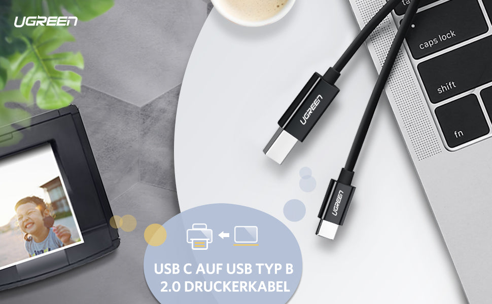 USB-C 2.0 To USB-B 2.0 Print Cable - 2M