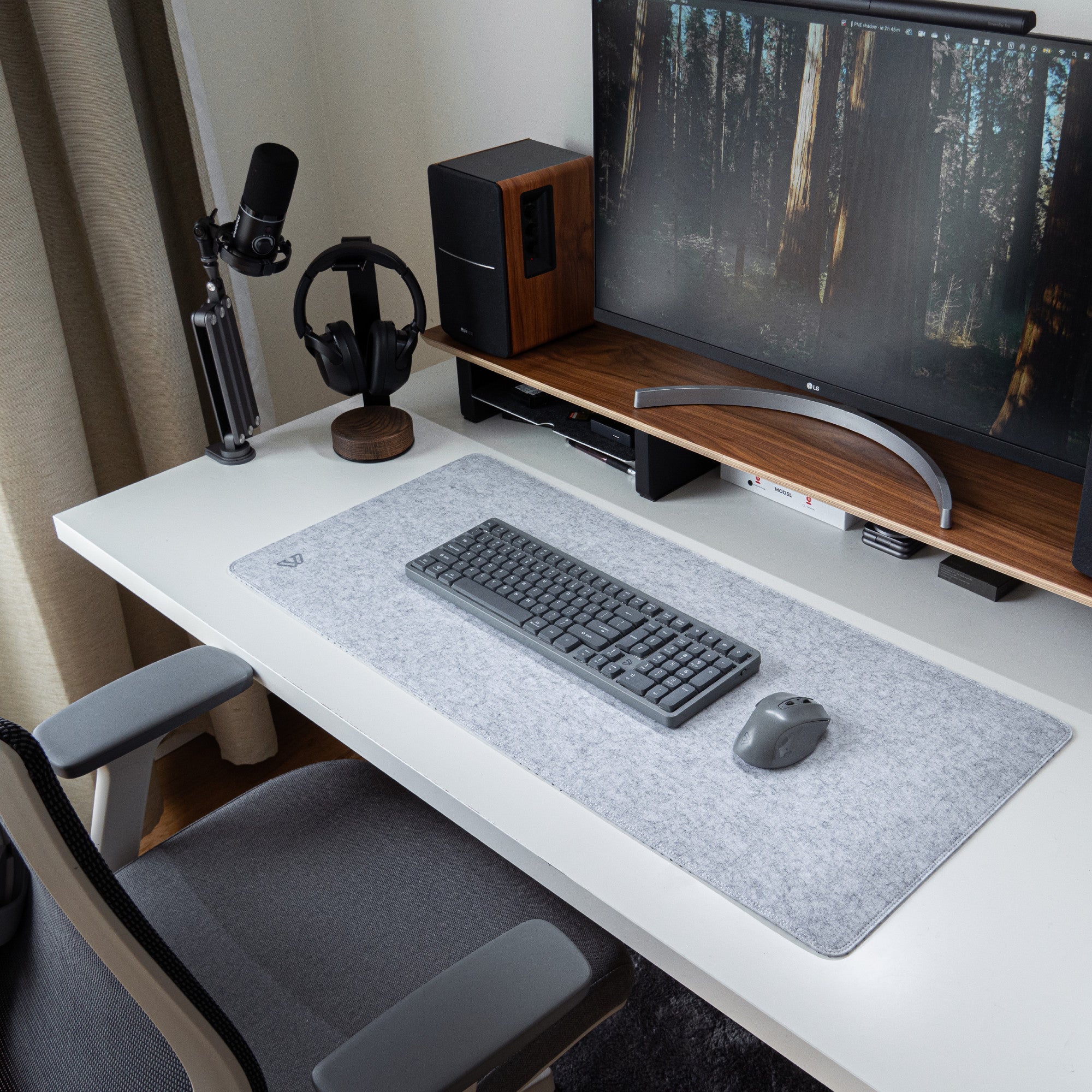 Felt Desk Mat - Lunar - Large