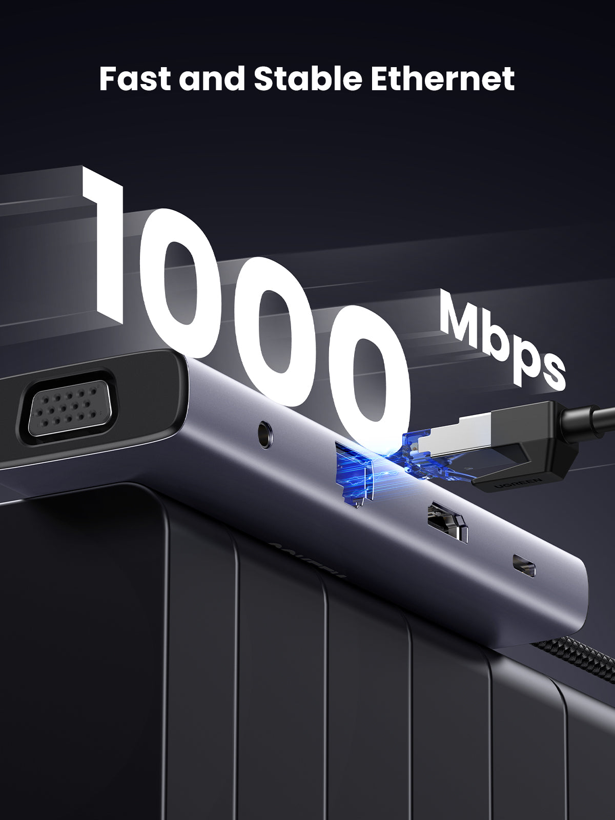 USB-C Dock - USBA, HDMI, VGA, RJ, SD/TF