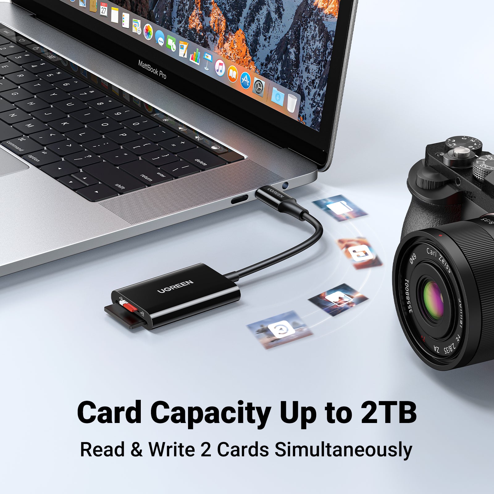 USB-C 3.1 Card Reader For TF/SD - Black