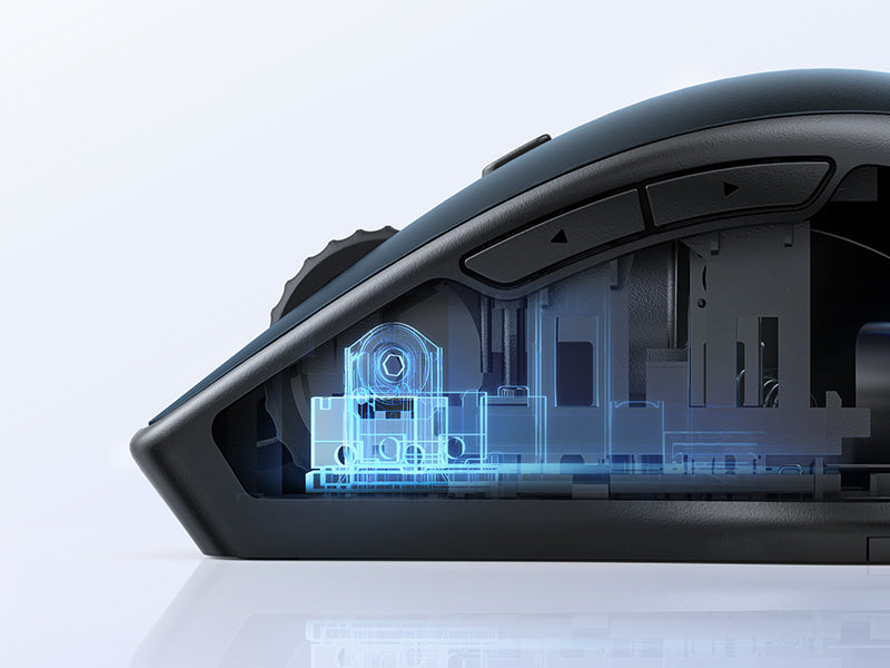 Ergonomic Contoured-Shape Design - Wireless Mouse (Blue)