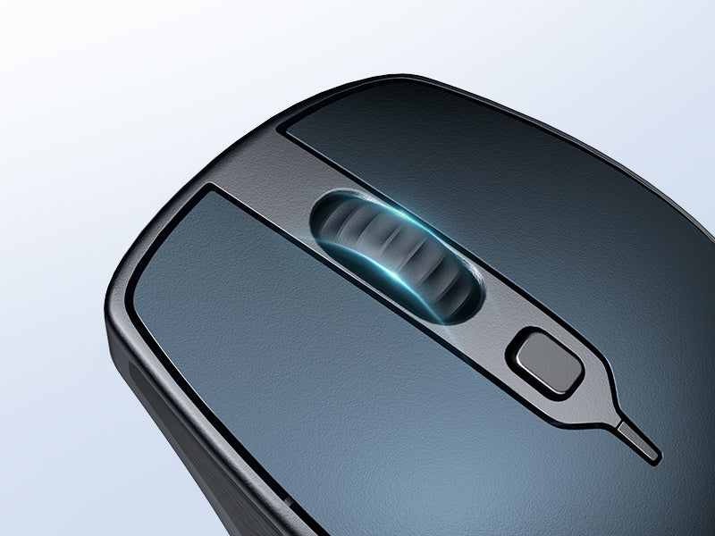 Ergonomic Contoured-Shape Design - Wireless Mouse (Blue)
