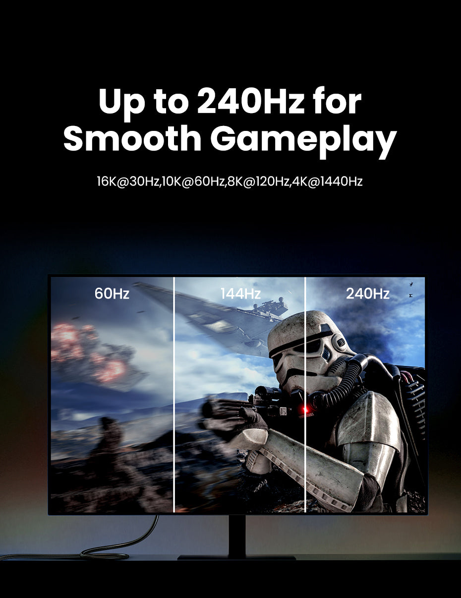 Câble DP 2.1 mâle vers mâle (1 M)