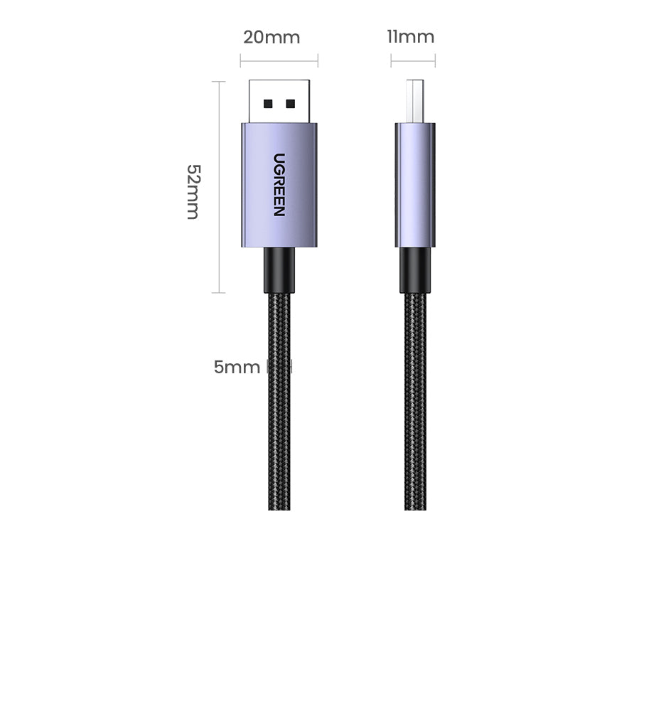 DP 2.1 Male To Male Cable (2M)