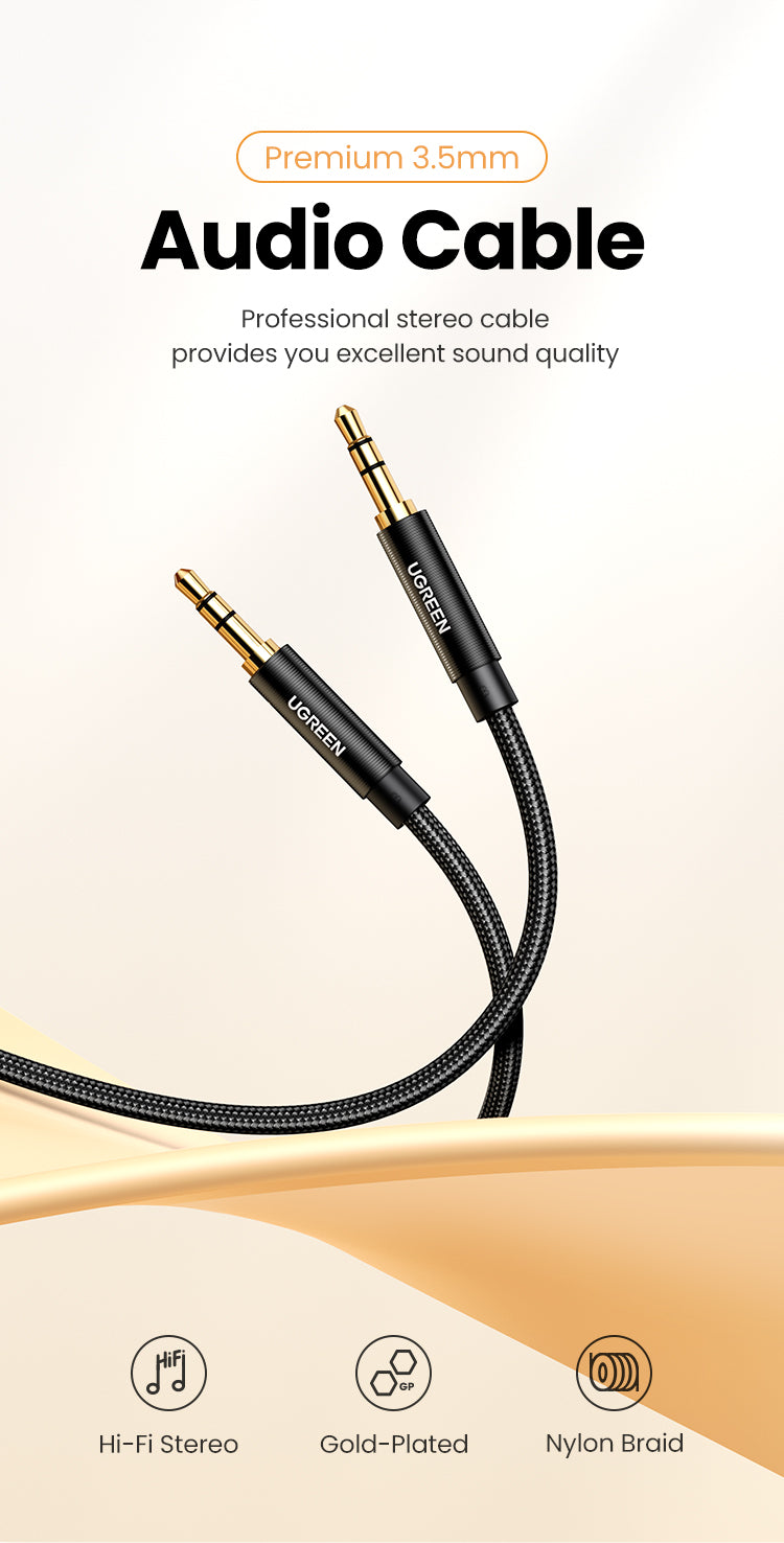 3.5mm Male To Male Round Cable - 2M