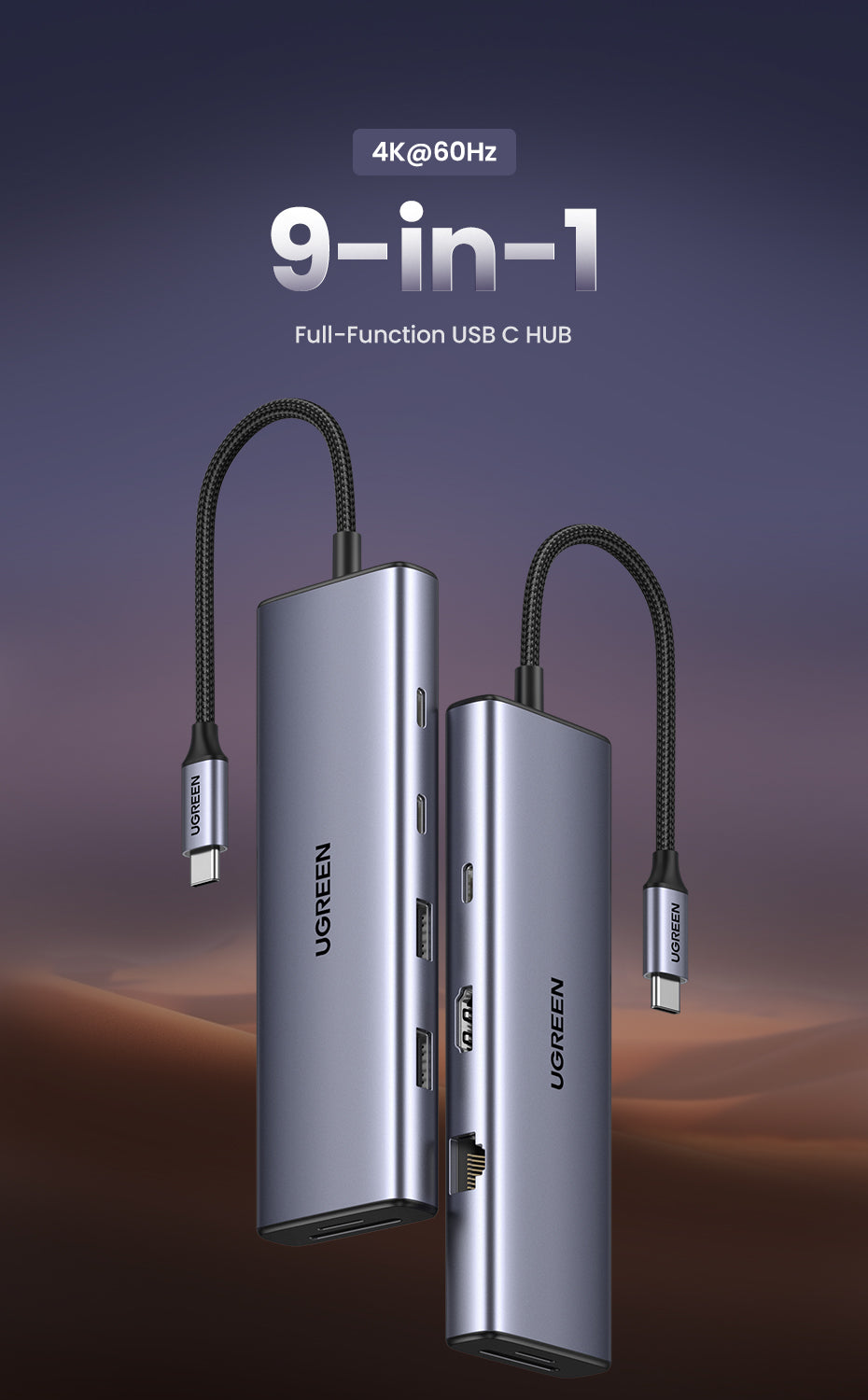 USB-C Hub - 9-in-1 Multifunction Adapter