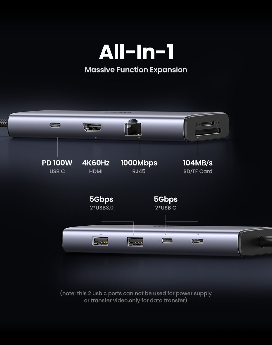 USB-C Hub - 9-in-1 Multifunction Adapter