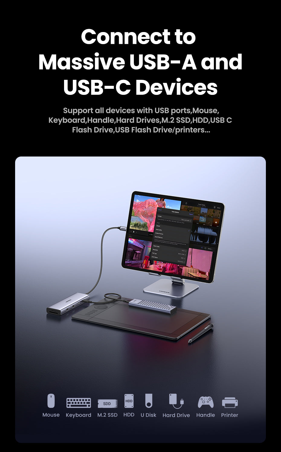 USB-C Hub - 9-in-1 Multifunction Adapter
