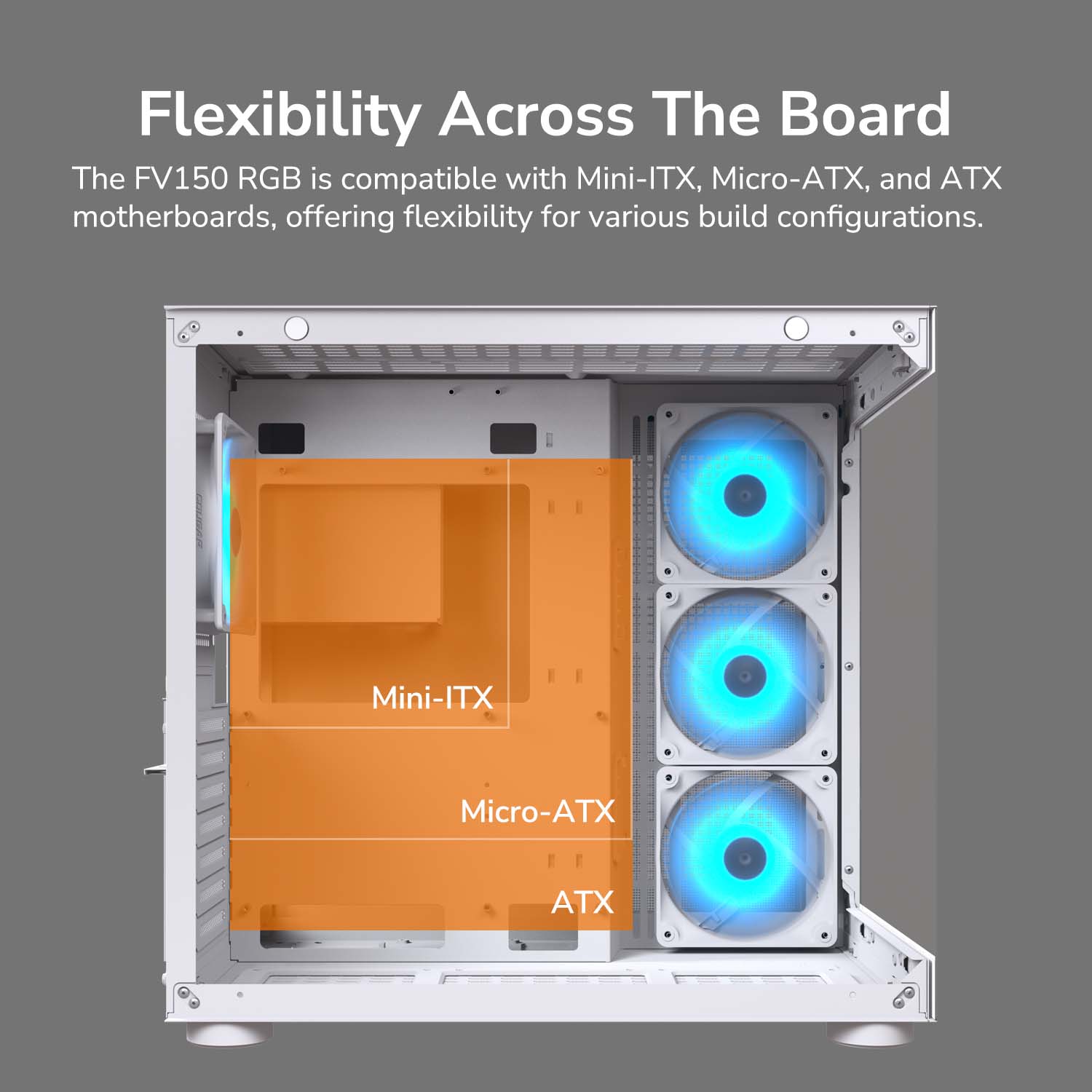 FV150 RGB Blanc - Boîtier PC