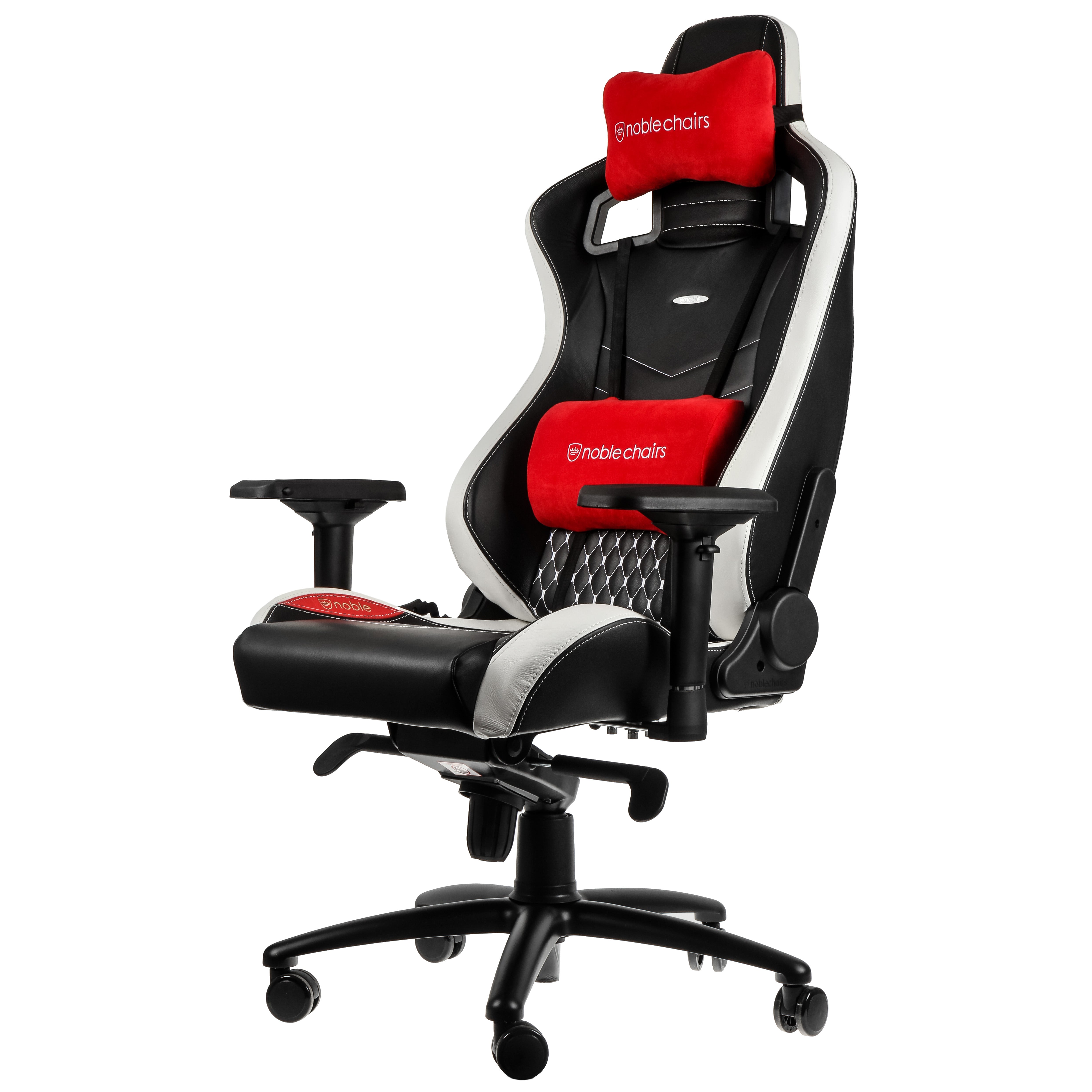 EPIC Gaming Chair - black/red/white - Real Leather