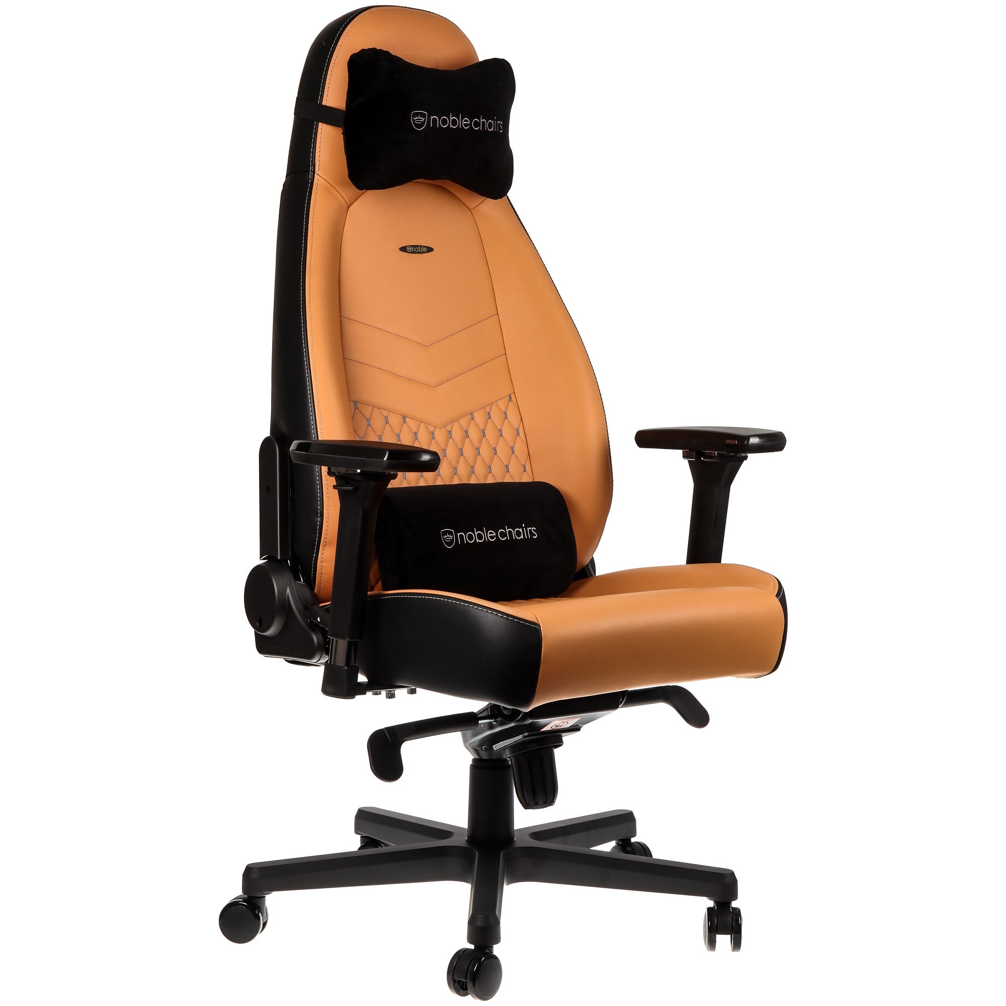 ICON Gaming Chair - cognac/black - Real Leather