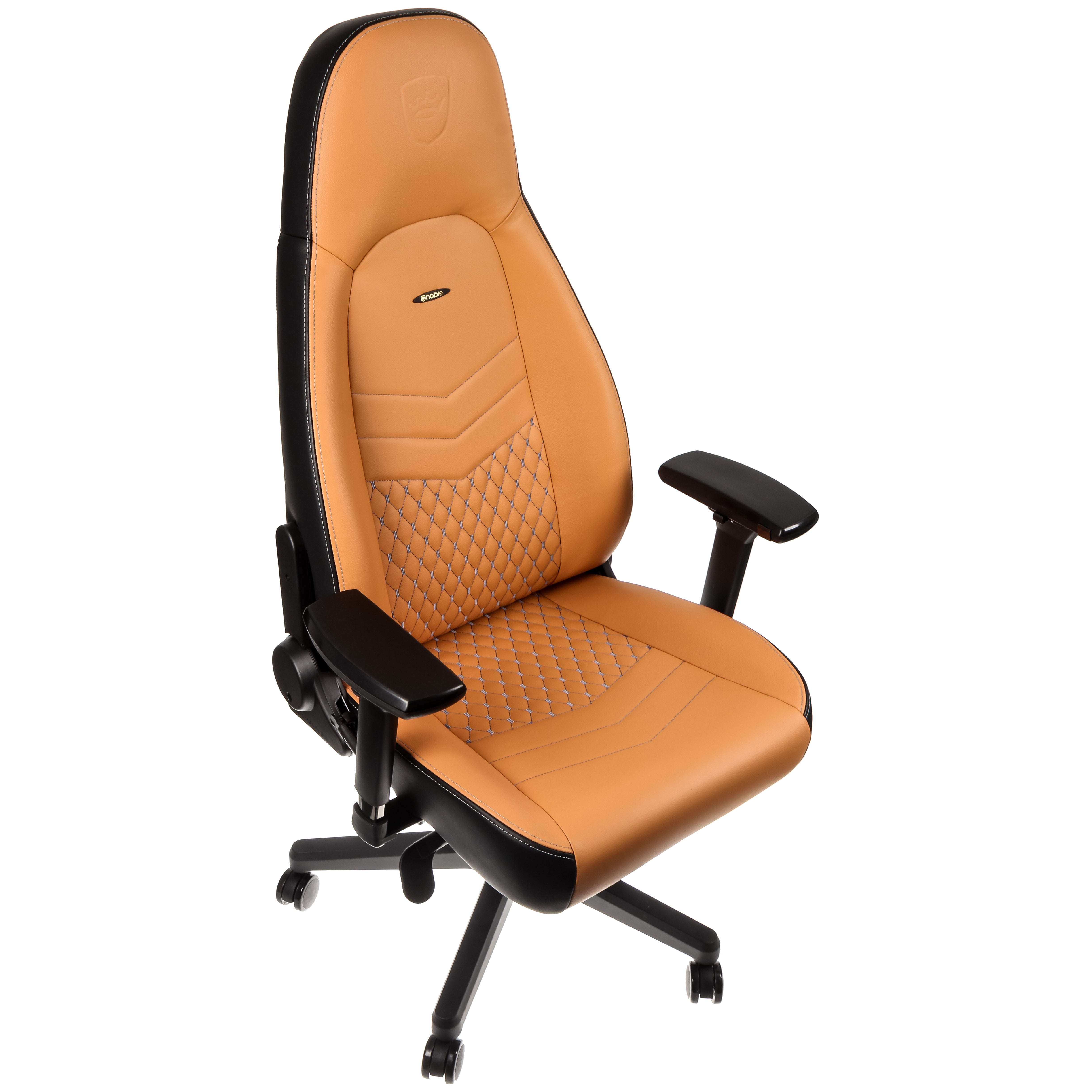 ICON Gaming Chair - cognac/black - Real Leather