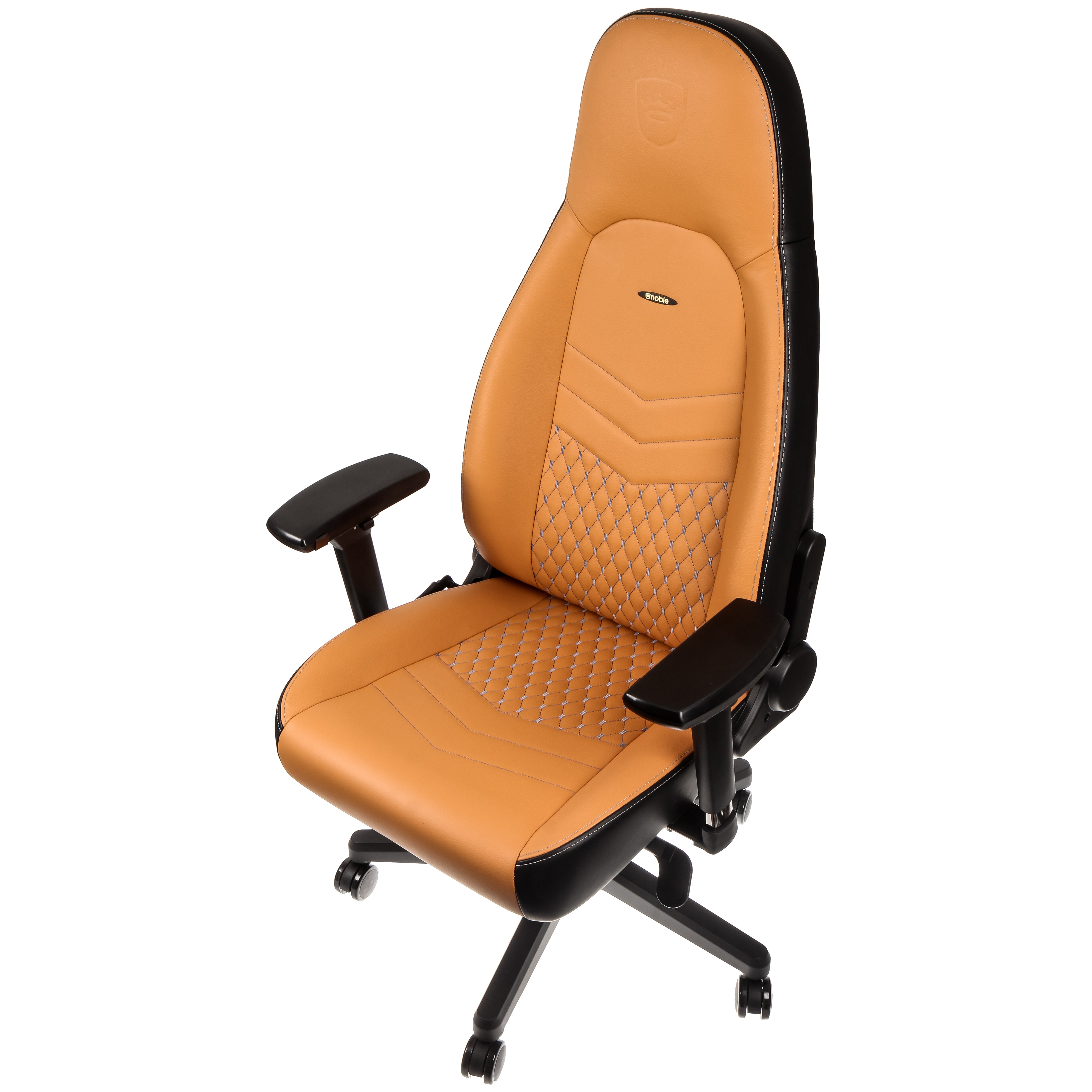 ICON Gaming Chair - cognac/black - Real Leather