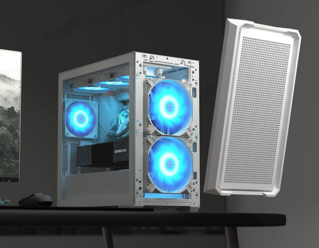 Boîtier PC MX600 Mini RGB Blanc