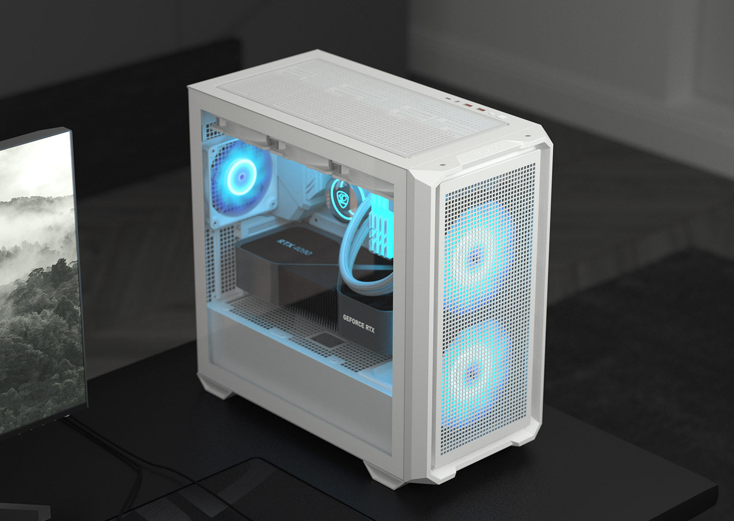 Boîtier PC MX600 Mini RGB Blanc