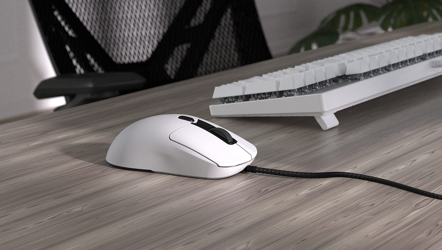 Minos Neo White (filaire) - Souris de jeu