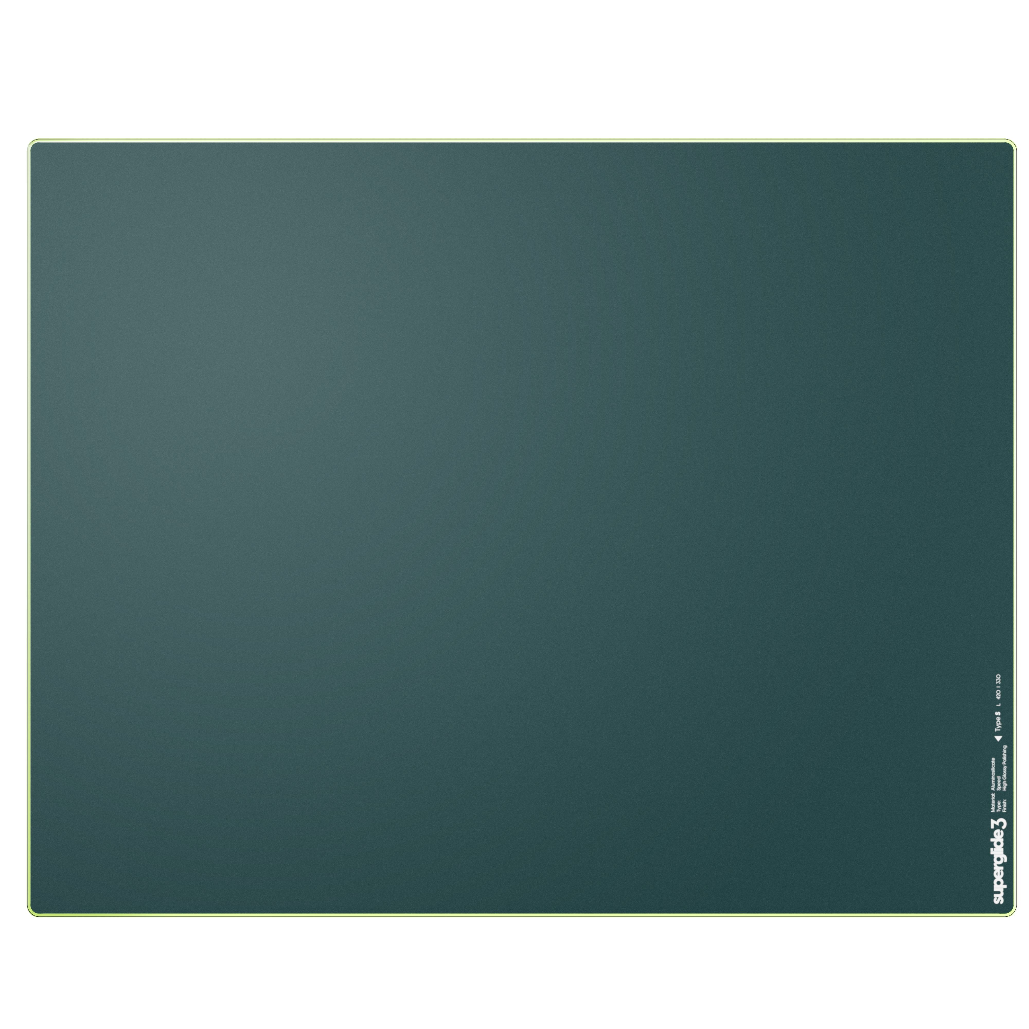 Superglide3 Glass Mousepad - Large - Green