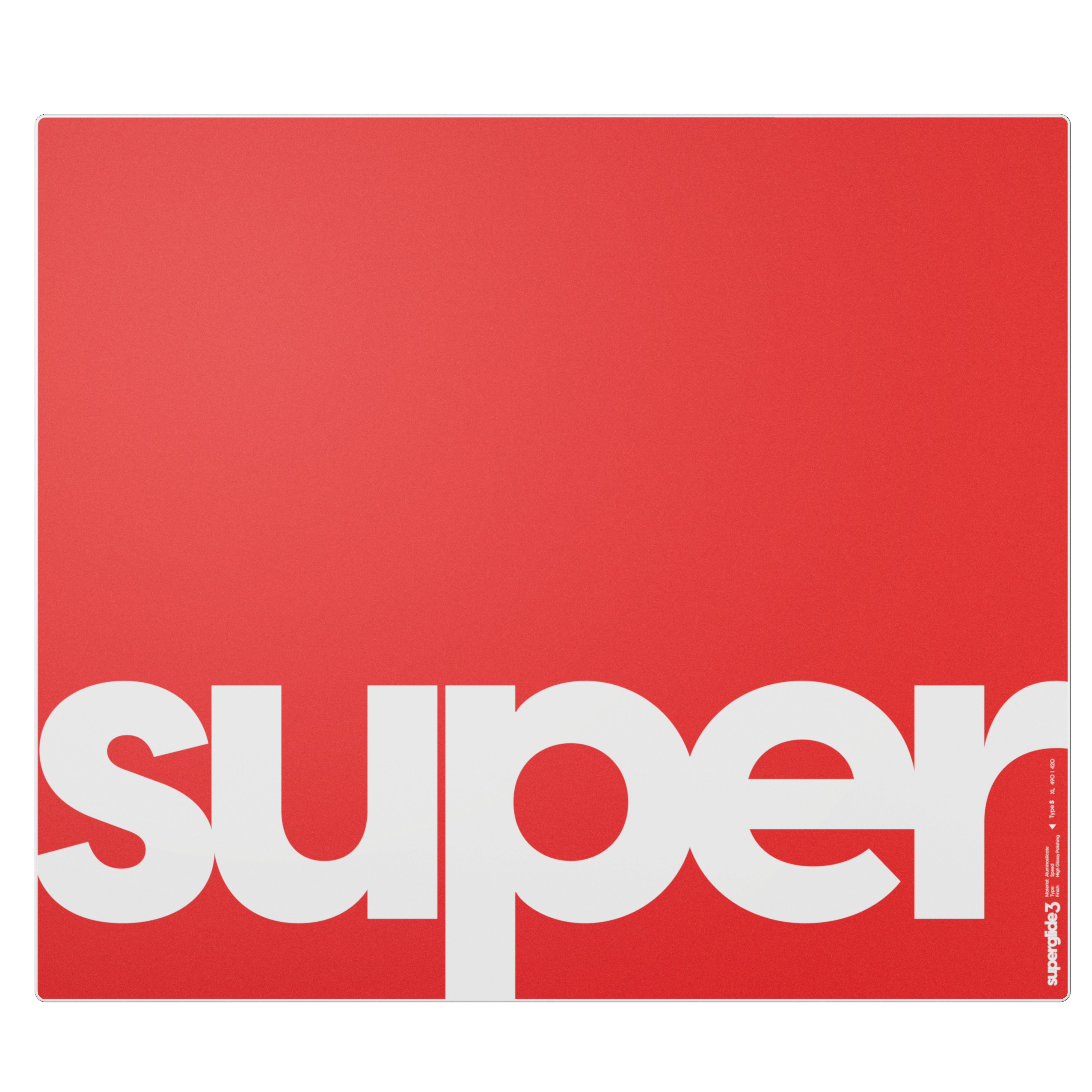 Superglide3 Glass Mousepad - XL - Red