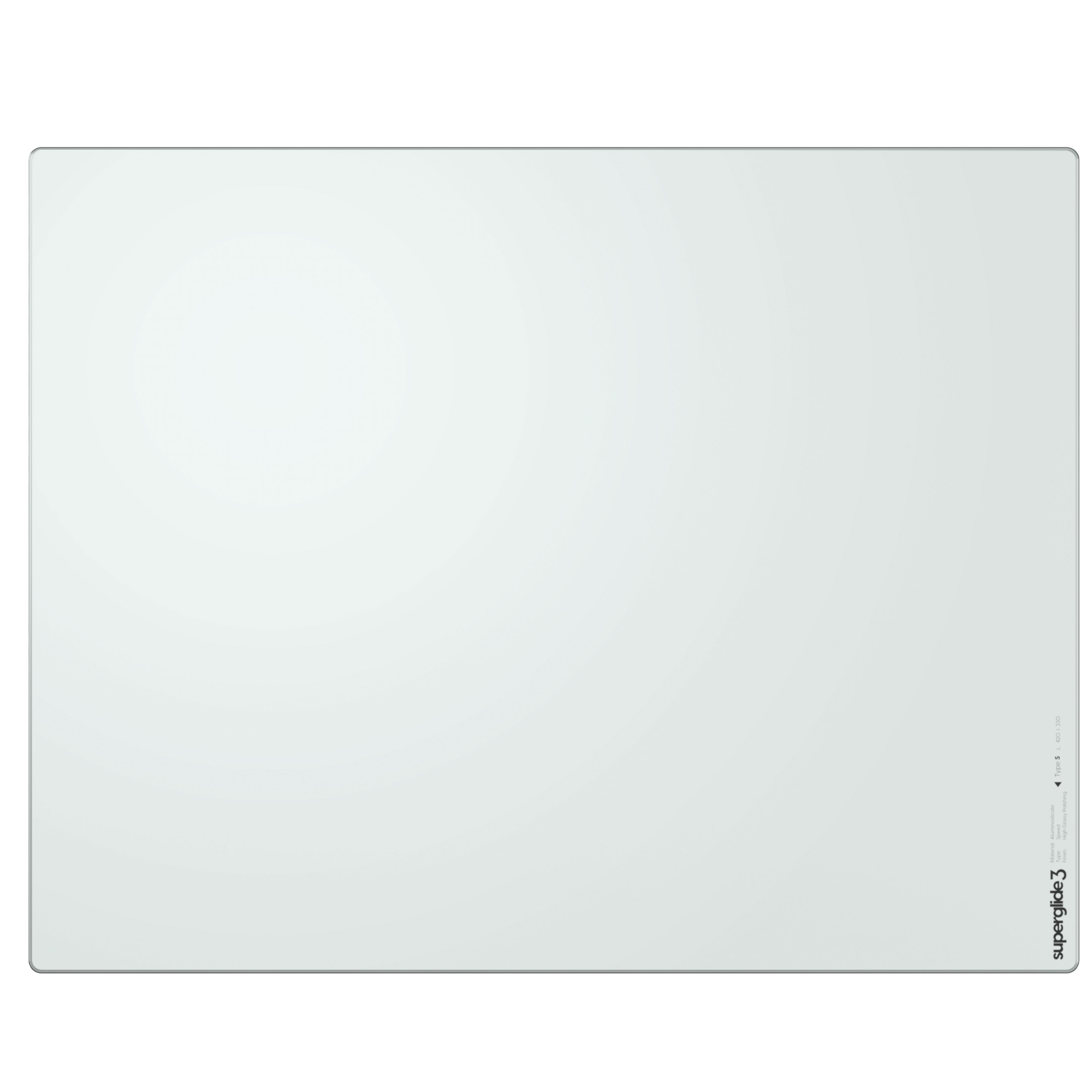 Superglide3 Glass Mousepad - Large - White