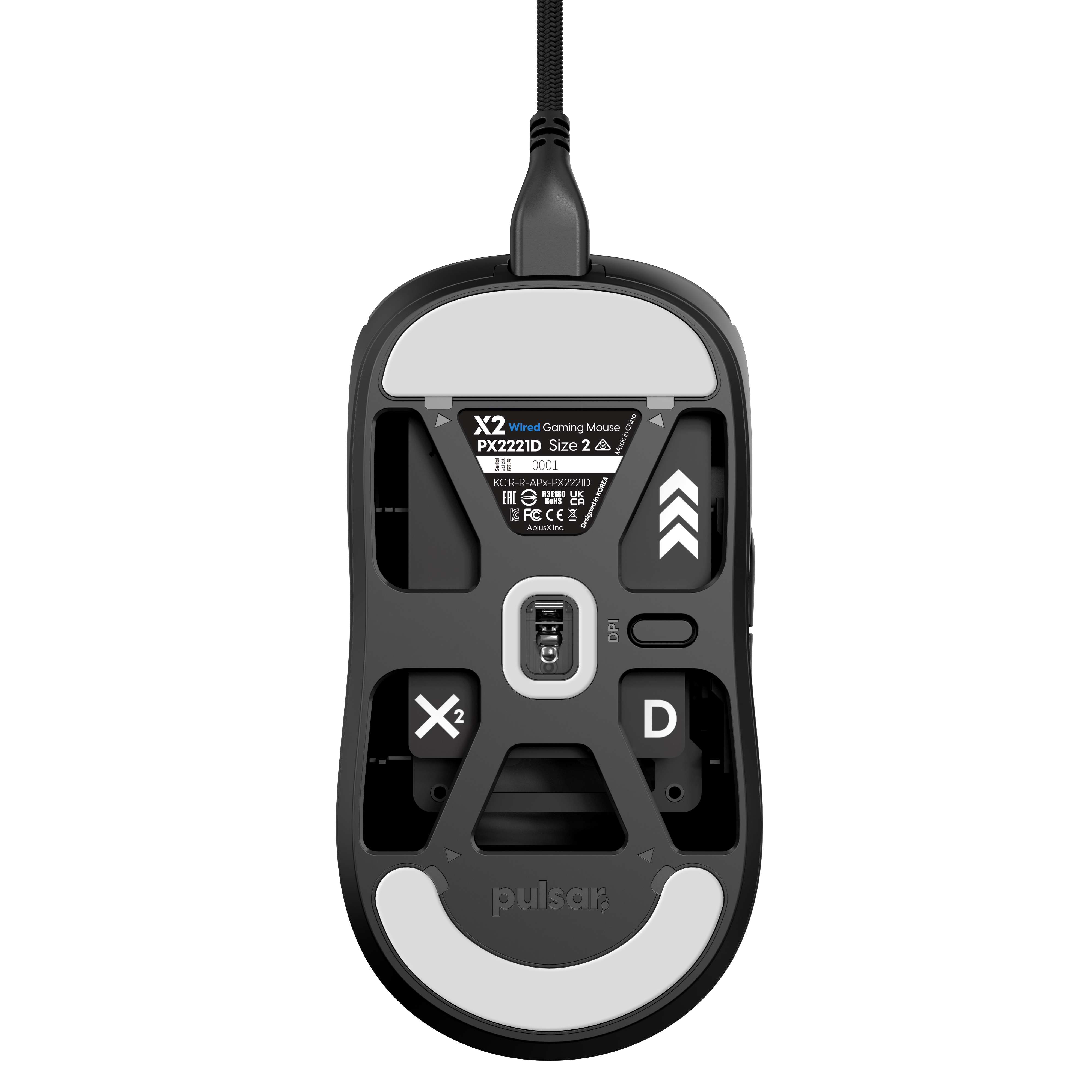 X2V2 filaire - taille moyenne - noir