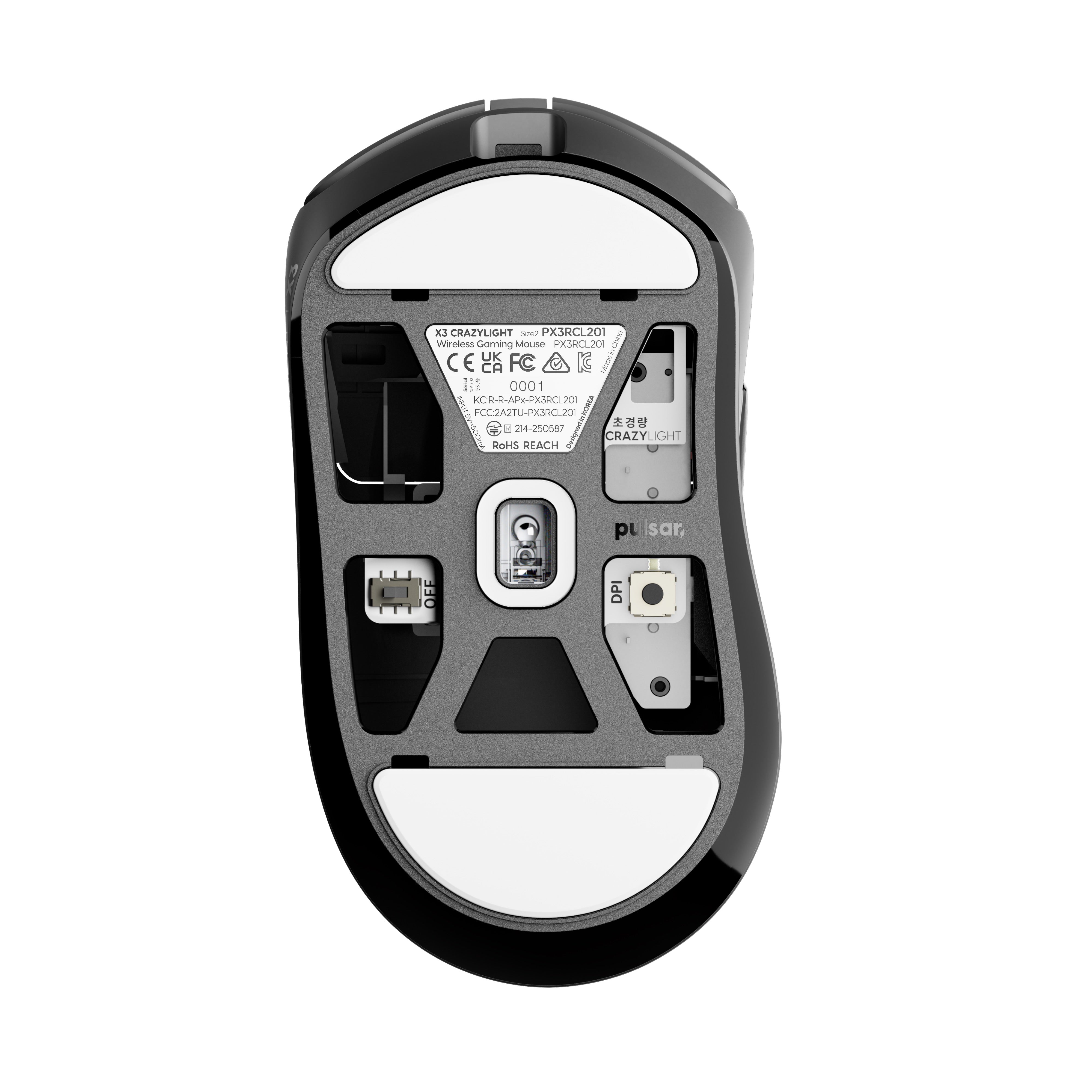 Pulsar X3 CrazyLight Medium Jet Black