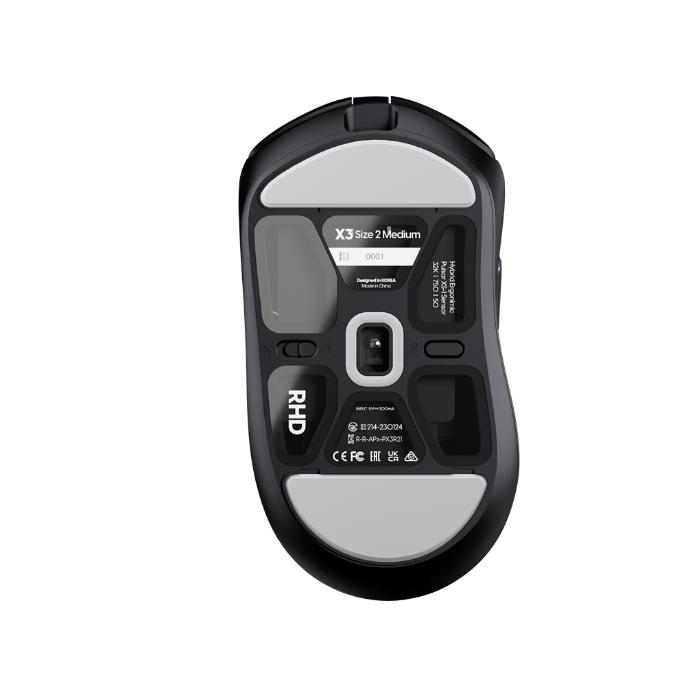 X3 - Wireless Mouse - Size 2 (Medium) - Black