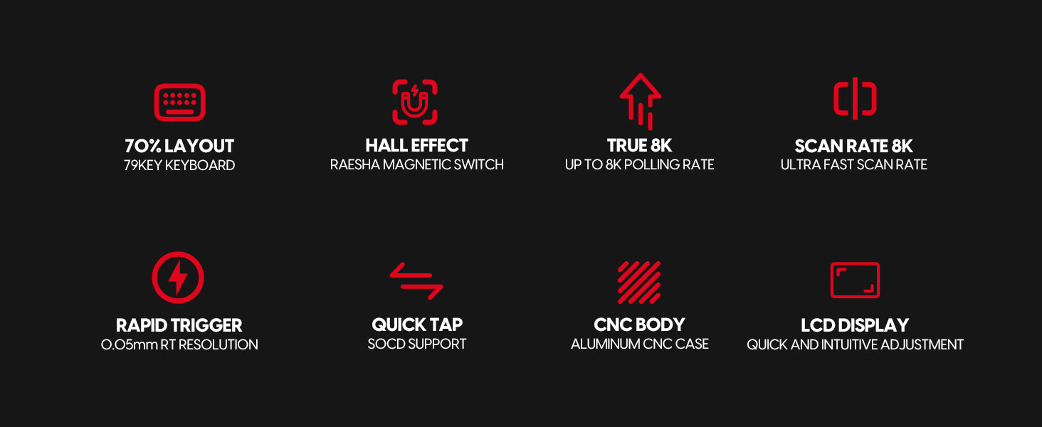 eS HE 70 - Hall Effect Keyboard - Black