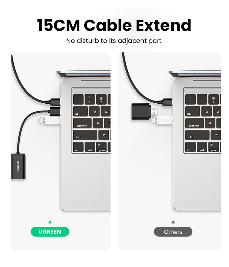 USB-A To 3.5mm External Stereo Sound Adapter