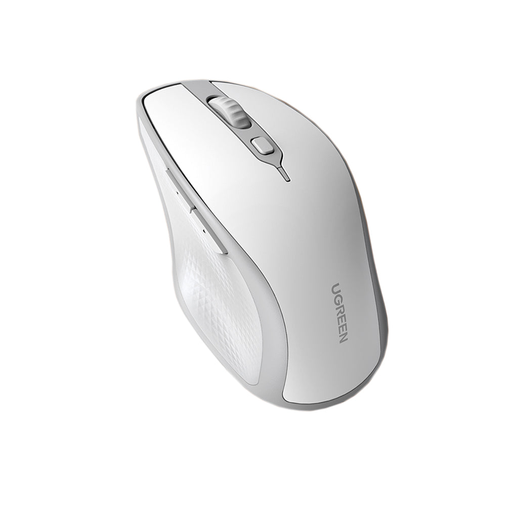 Ergonomic Contoured-Shape Design - Wireless Mouse (White)