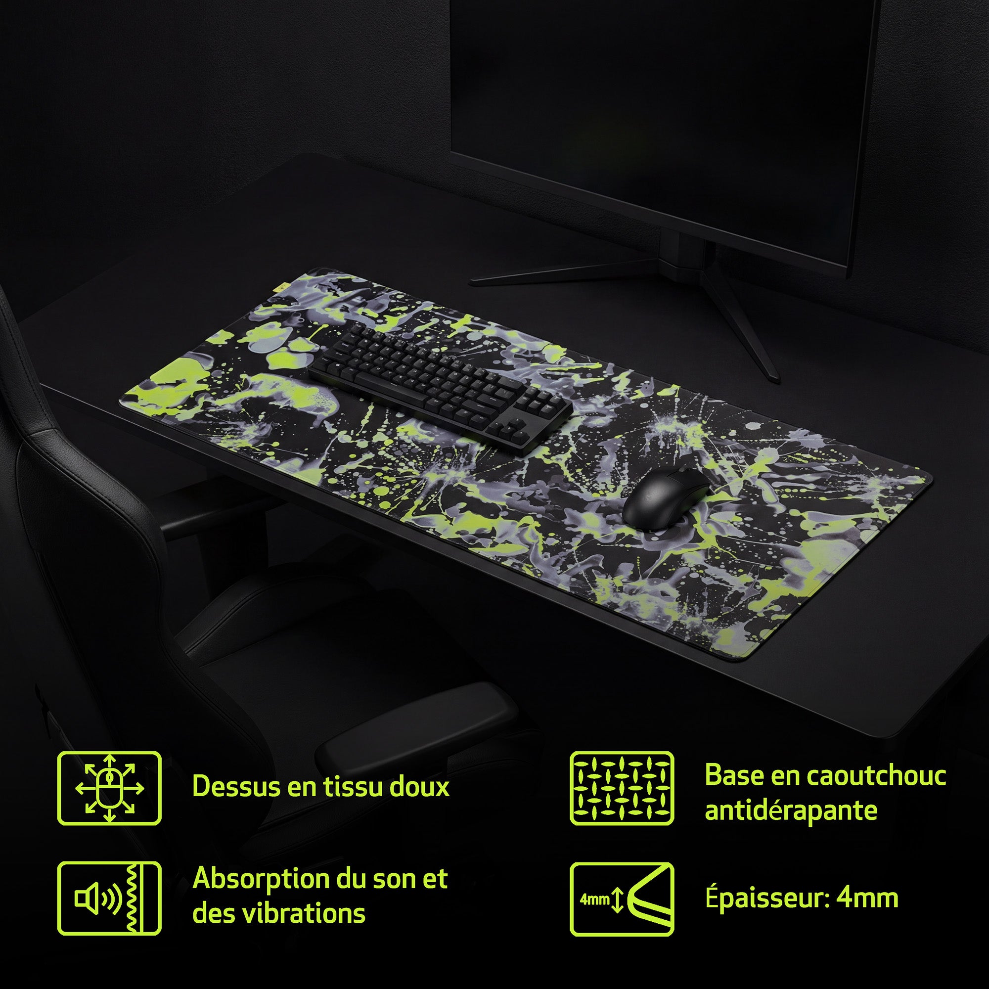 Cloth Deskpad - Splatter - Acid Rewind
