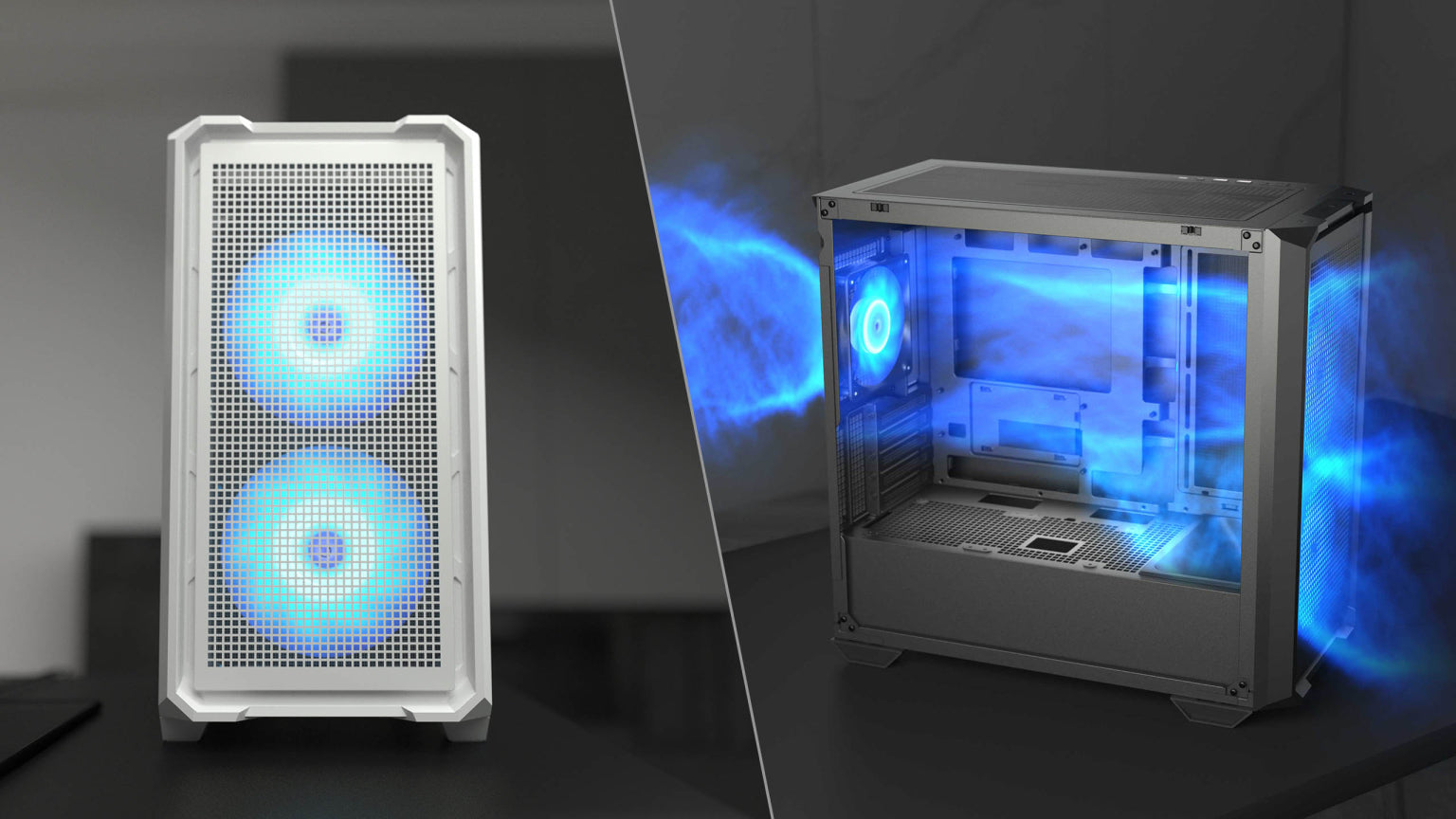 Boîtier PC MX600 Mini RGB Blanc