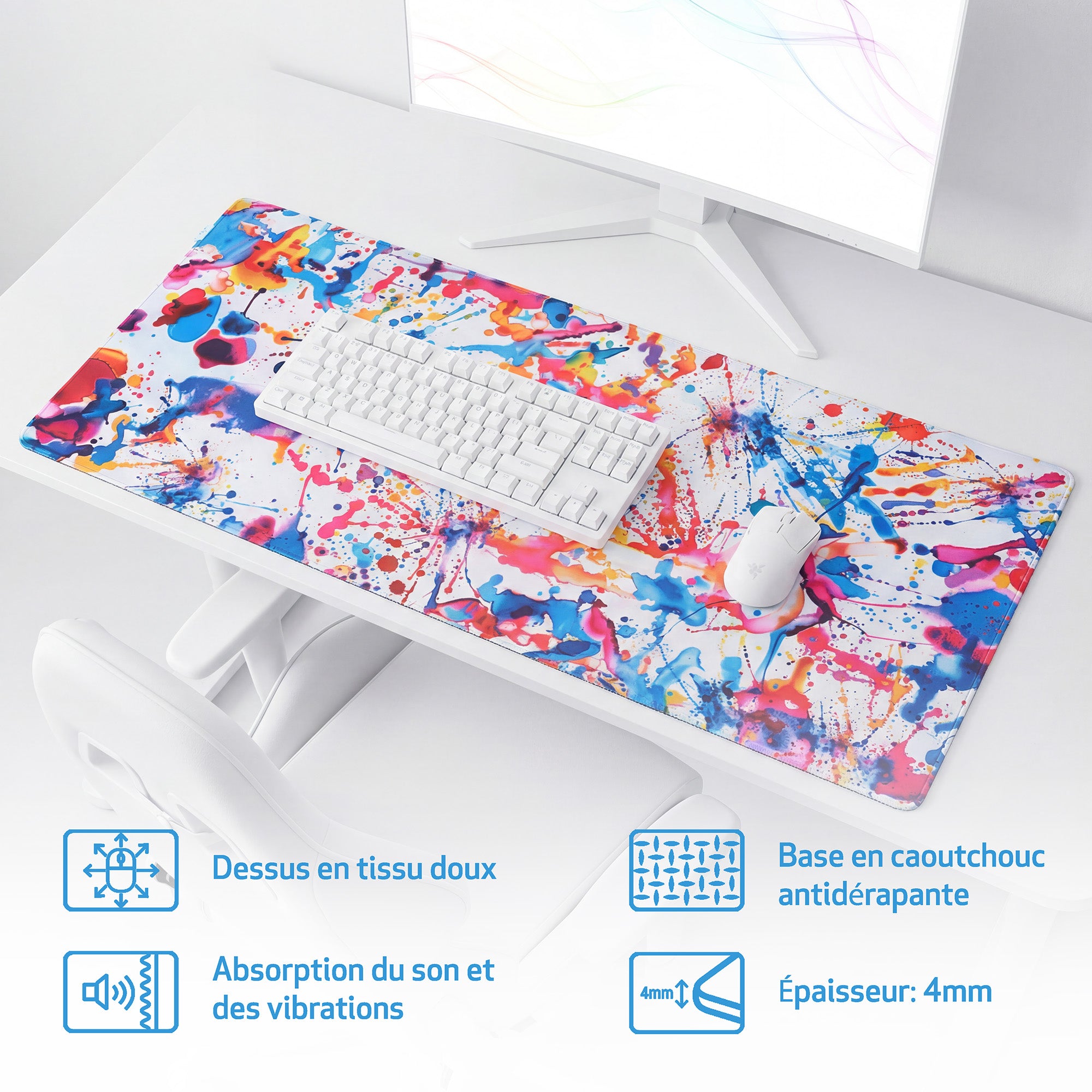 Cloth Deskpad - Splatter - Happy Accident